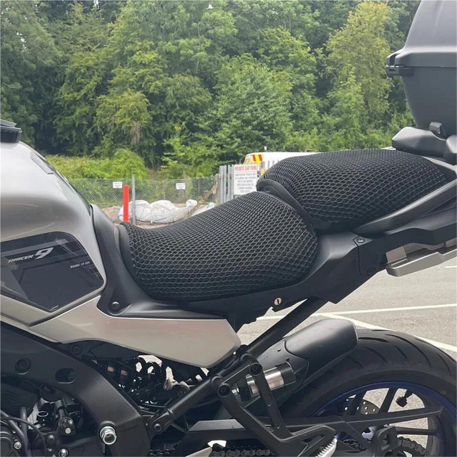 Funda de Asiento Accesorios para Tracer9 Tracer 900 GT Funda De Asiento Transpirable con Flujo De Aire 3D Aislante Térmico para Motocicleta
