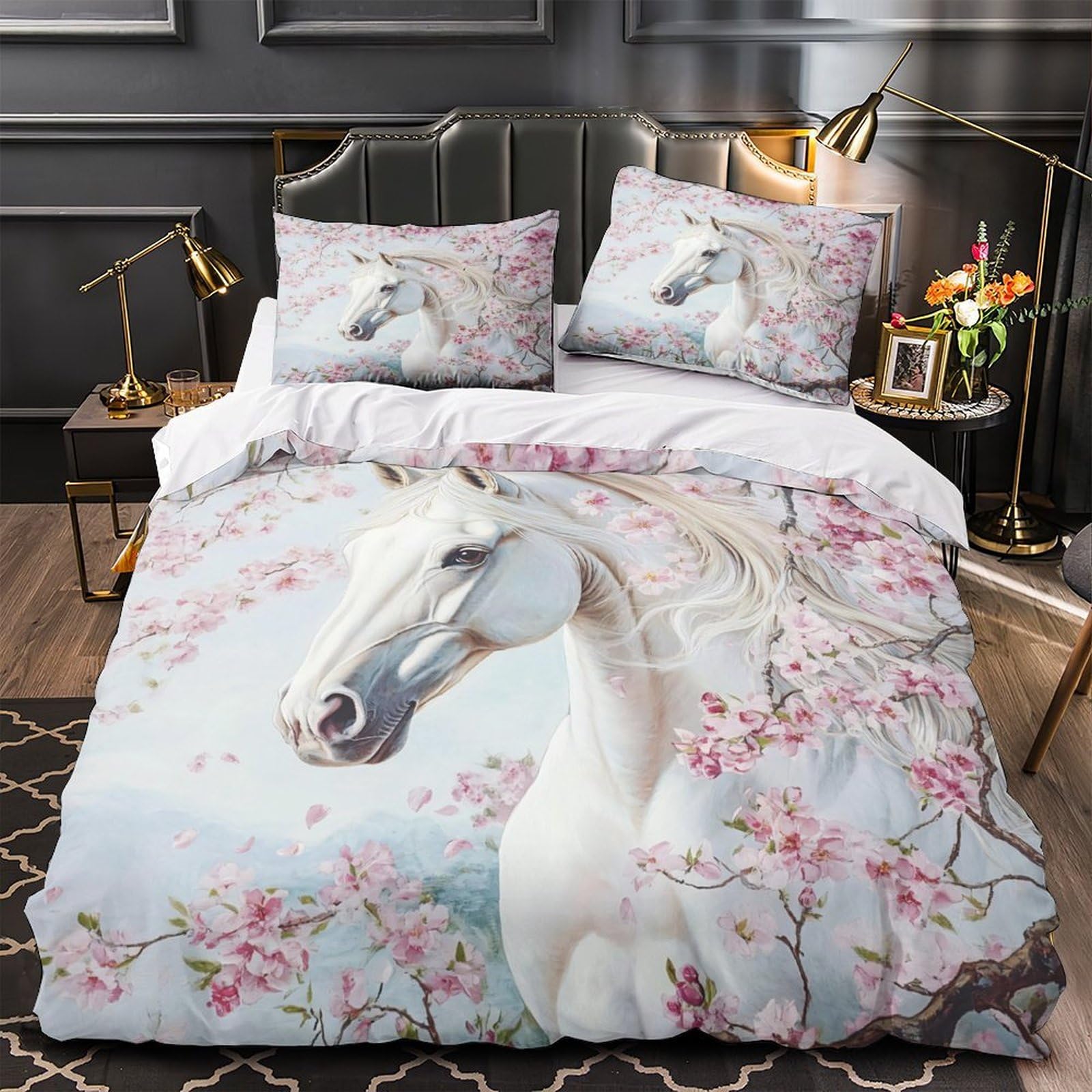 Housse de Couette Fantaisie 3D pour Chambre de Femmes avec Parure de Lit Douce