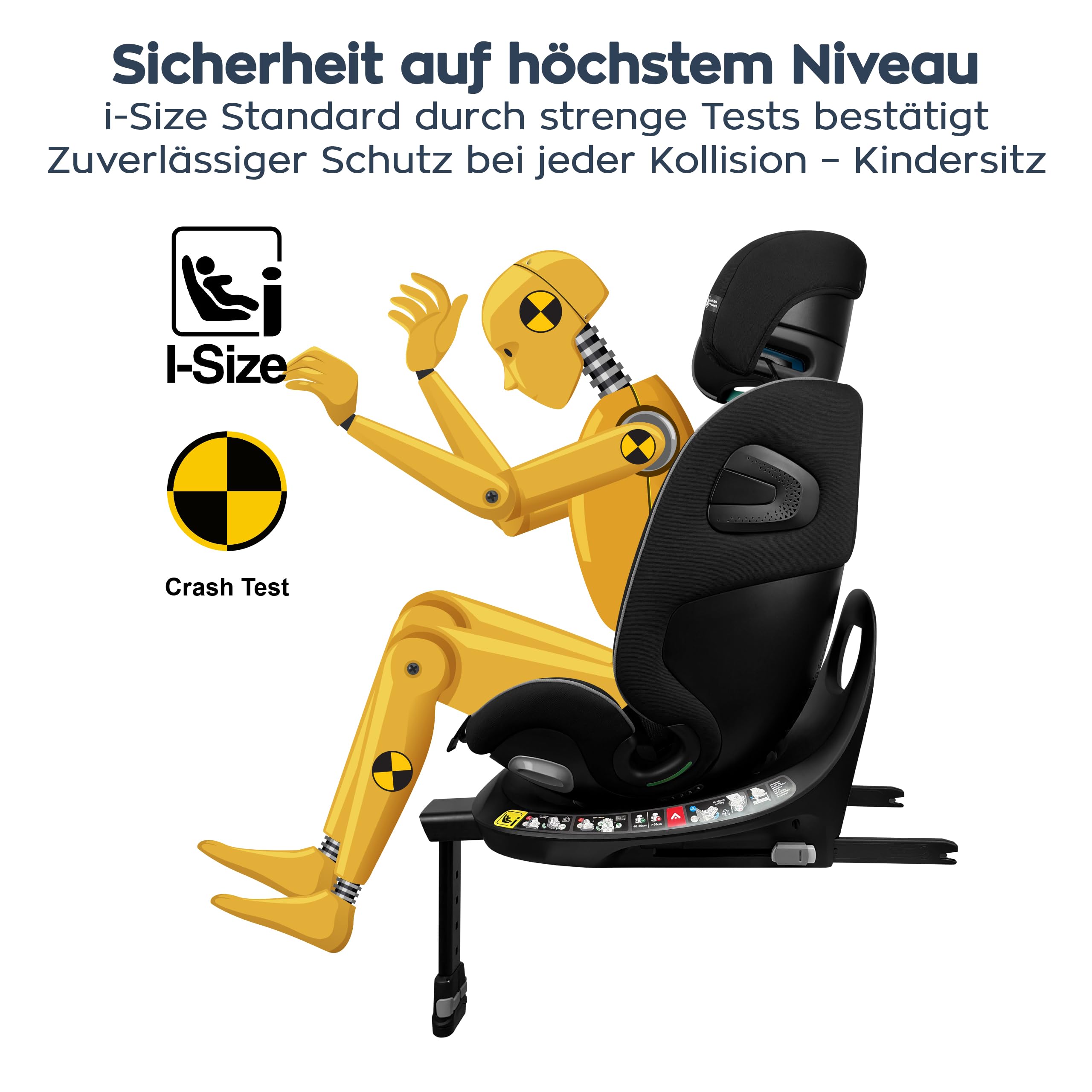 TULANO Loom 45 – Kinderautositz i-Size 360 Drehbar Reboarder – Schwarz