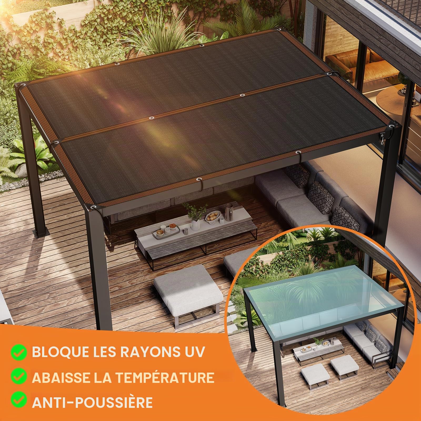 NZQXJXZ Brise Vue 1,8×15m, Filet de Jardin