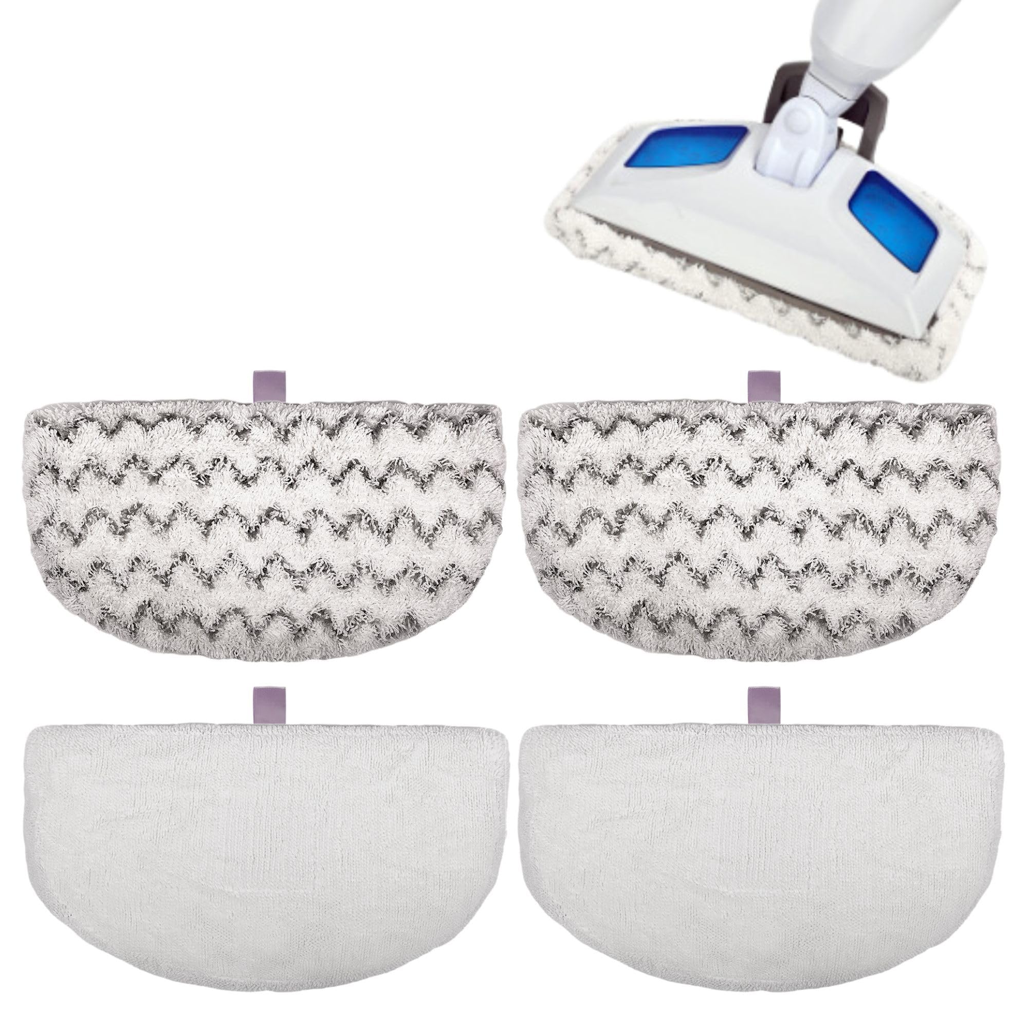 Lingettes Microfibre Lavables Compatibles Avec Les Balais Vapeur Bissell Powerfresh (2 Pièces) - Idéales Pour Sols, Carrelage Et Tapis