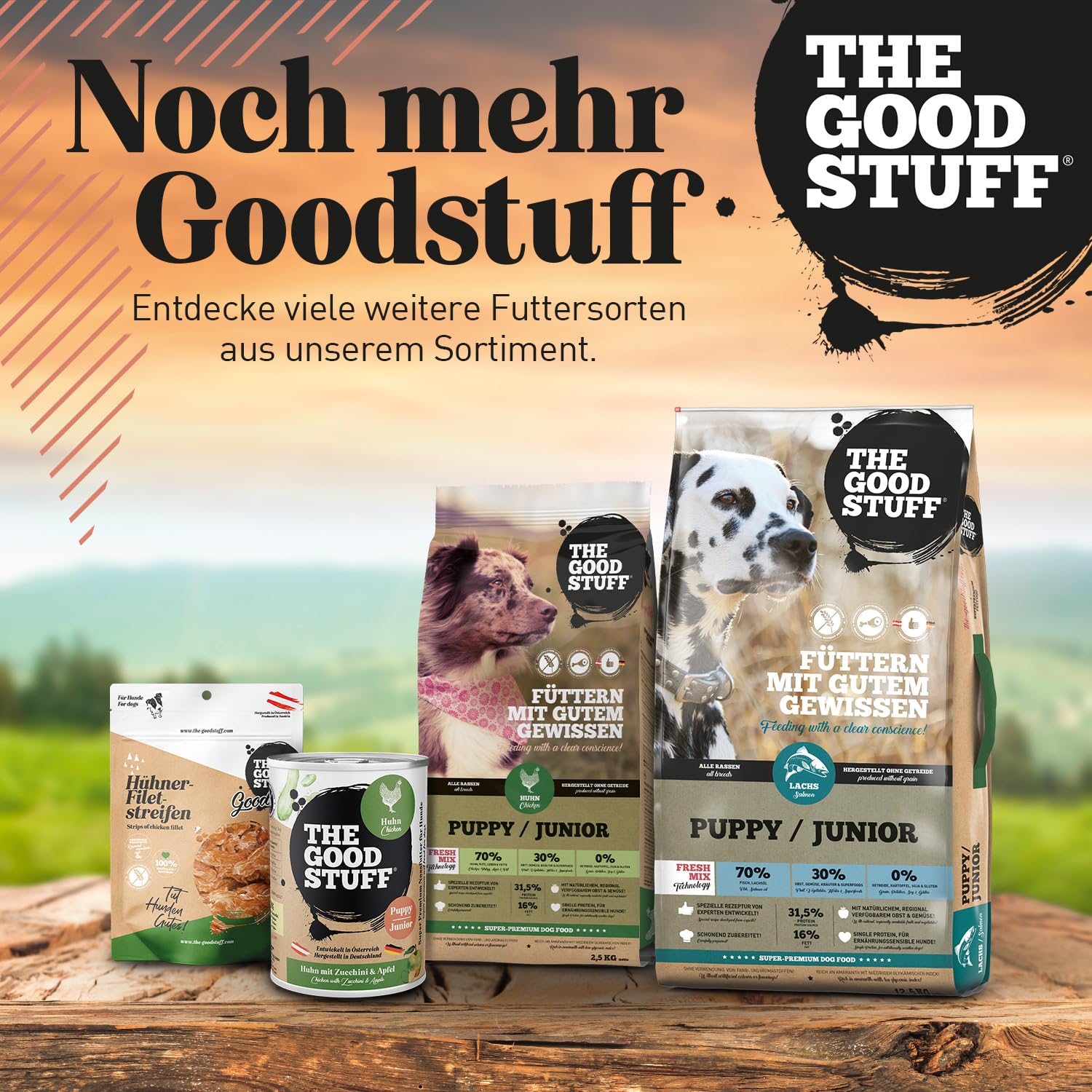 The GOODSTUFF Huhn (Puppy/Junior) 12,5 kg | Getreidefreies Hunde Trockenfutter Junior | Mit frischem Hühnerfleisch | Hundetrockenfutter für Welpen & Junghunde | Super-Premium Welpen Trockenfutter