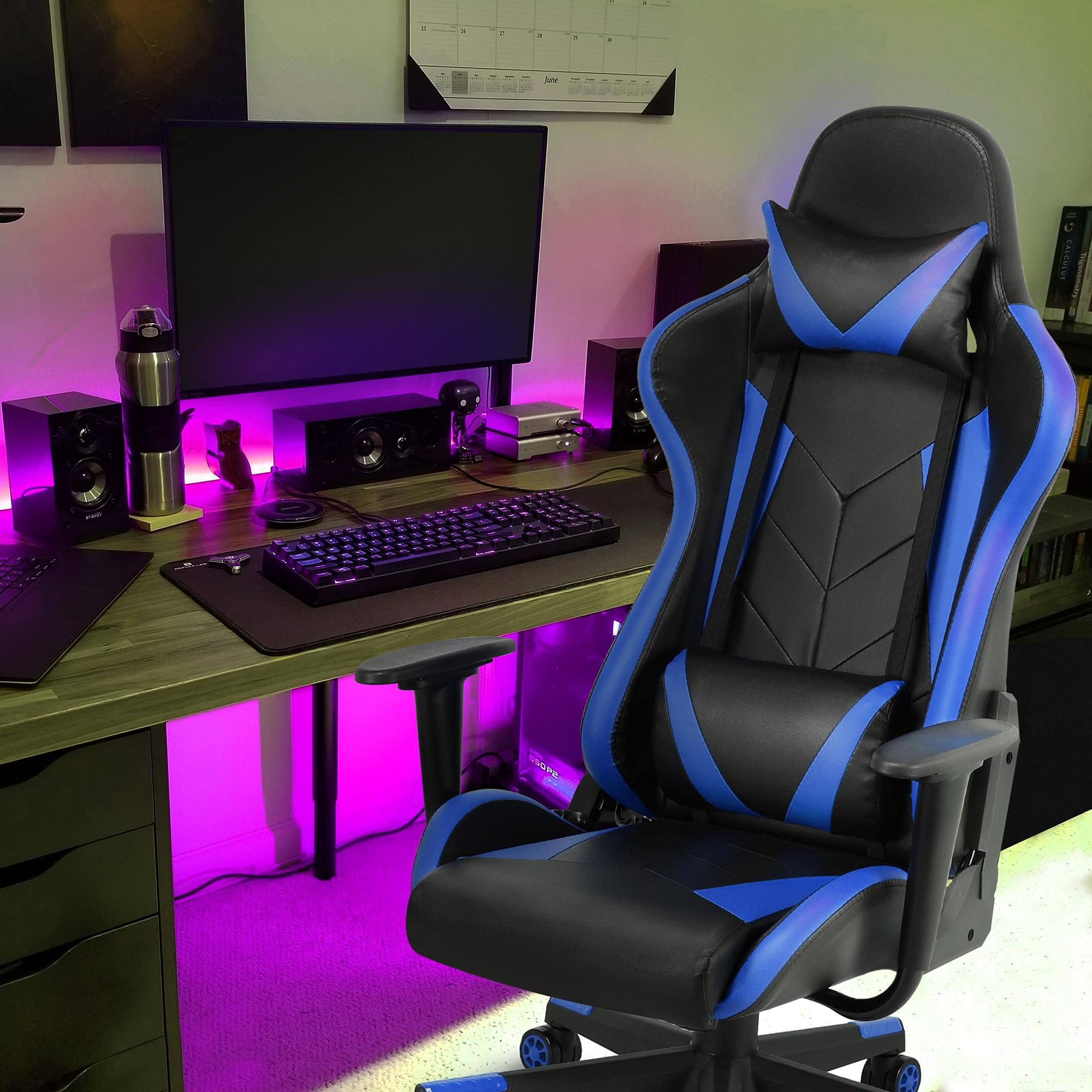 Yaheetech Ergonomics Gaming Chair Video Computer Gaming Chair High Back