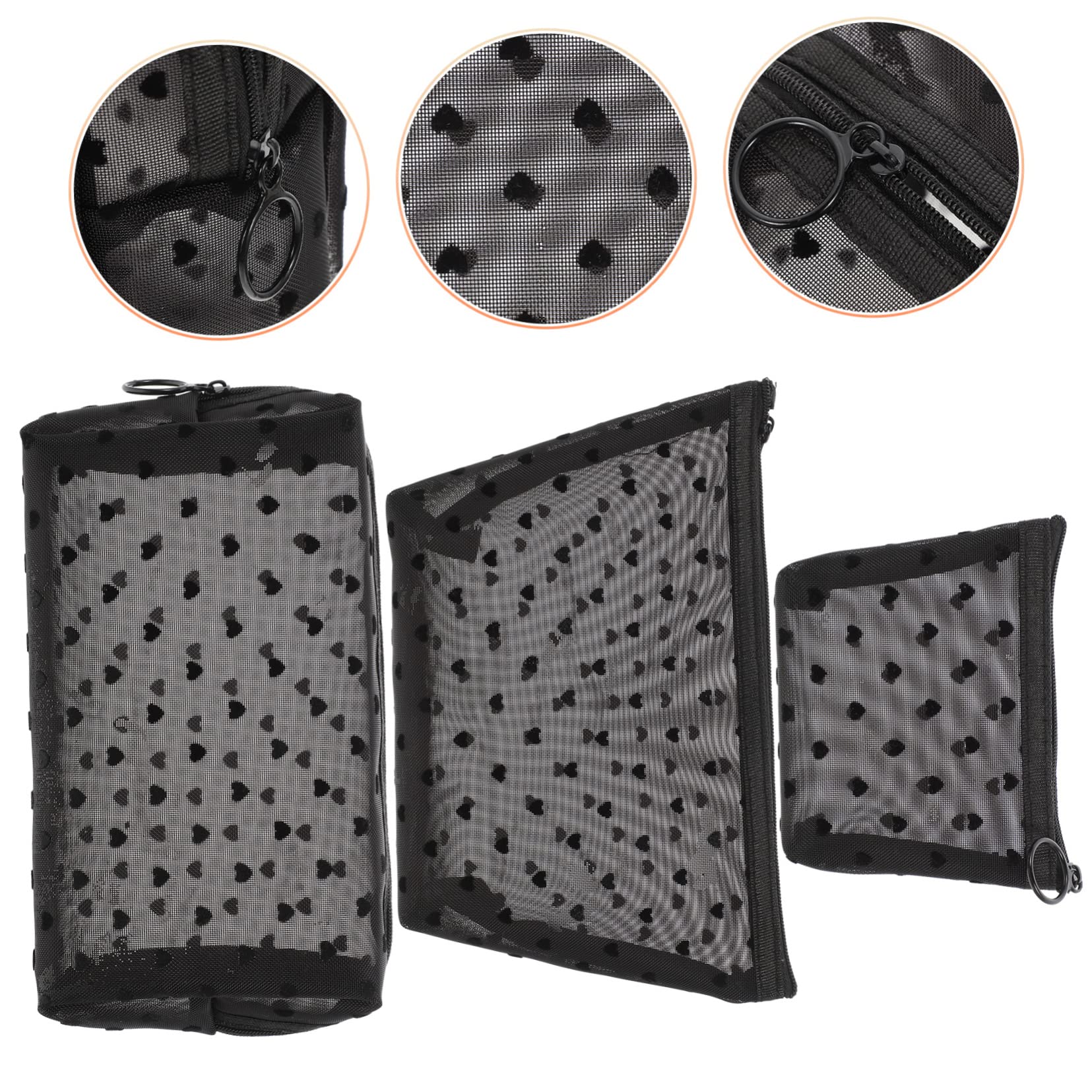 FOMIYES 15piezas Bolsa De Maquillaje Portátil Organizador De Viaje para Cosméticos y Artículos De Tocador Diseño Transparente y Ligero para Mujeres y Niñas