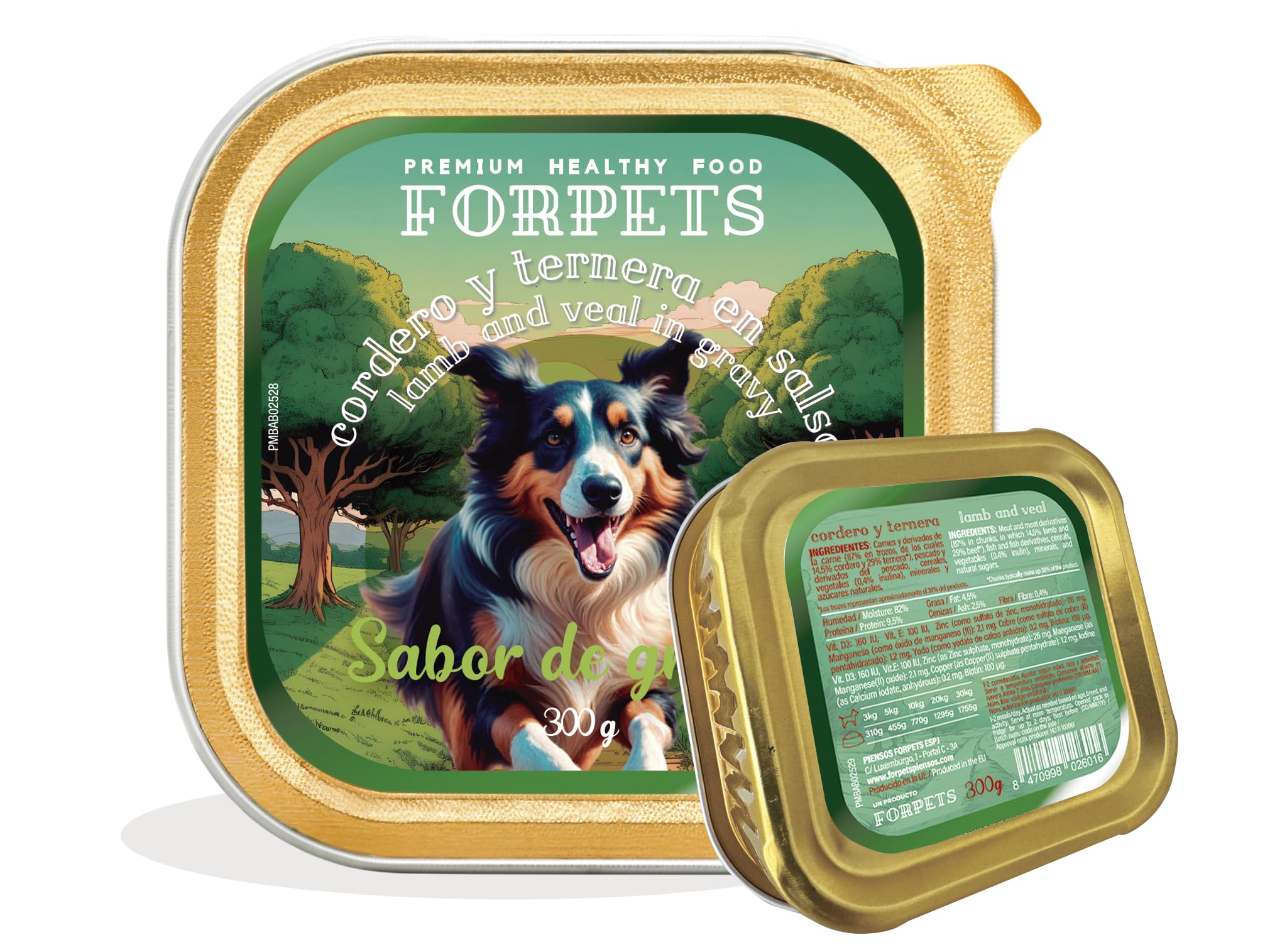FORPETS Pack Pienso Salmón Noruego 15kg + 9 Latas Cordero y Ternera en Salsa, Comida Natural para Perros Adultos, Sin Trigo ni Maíz, Hipoalergénico, Omega 3 y 6