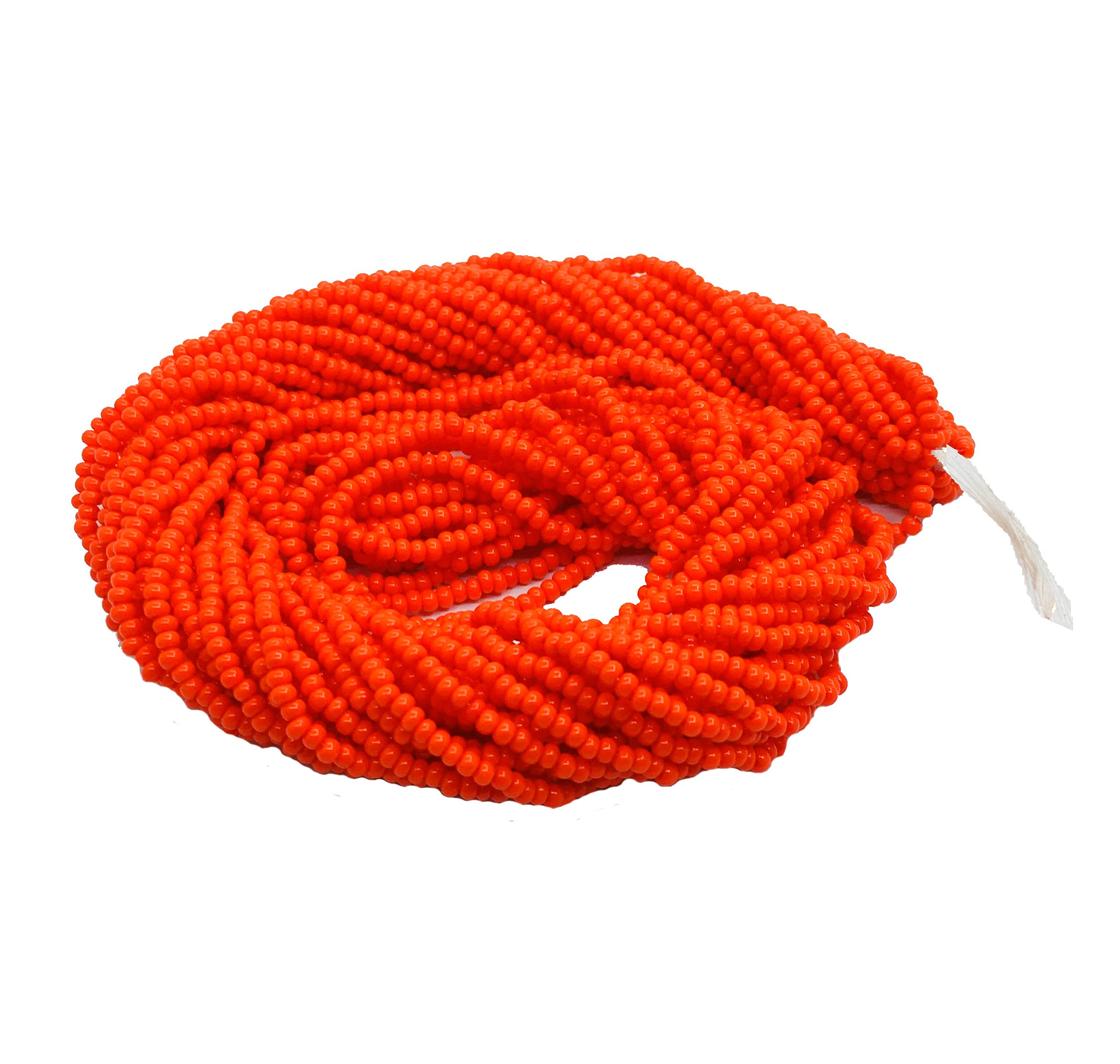 Perlin 2 mm Seed Beads Glass Beads Indian Seed Beads Pony Beads Preciosa Ornela Czech 9000 Pieces CZ 11/0 on Multiple Strands (Orange Opaque) - Image 3