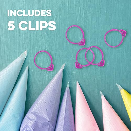 Miniatura 4 de Paquete de 300 Bolsas desechables para glasear y decorar golosinas horneadas, bolsas de glaseado extra gruesas para pasteles, pasteles, galletas,