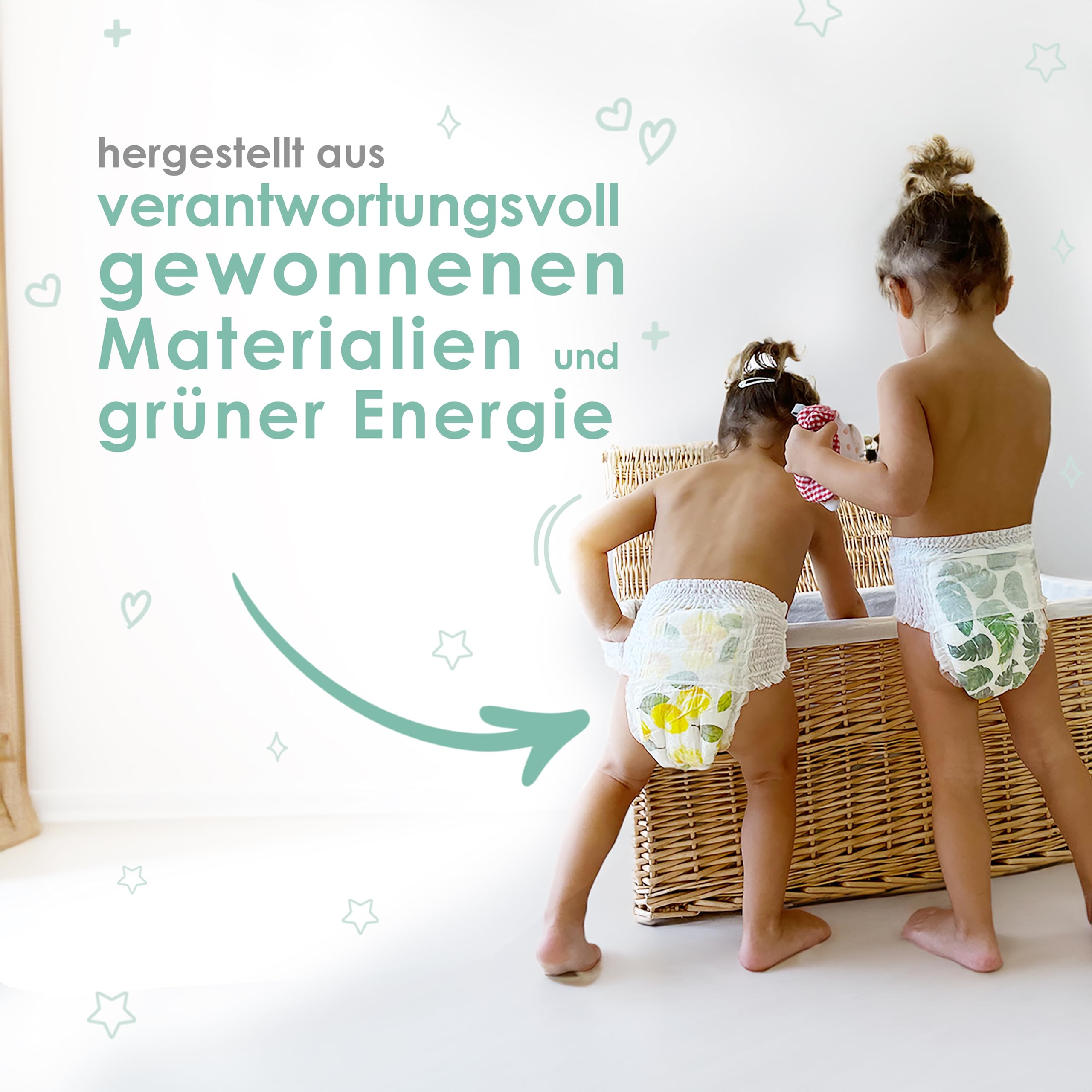 PureBorn Baby Premium Windeln Pants, Höschenwindeln, Größe 7 (17+ kg), 28 Stück, Optimaler Schutz für Tag und Nacht, Dermatologisch getestet, Ultraweich, Hautfreundlich