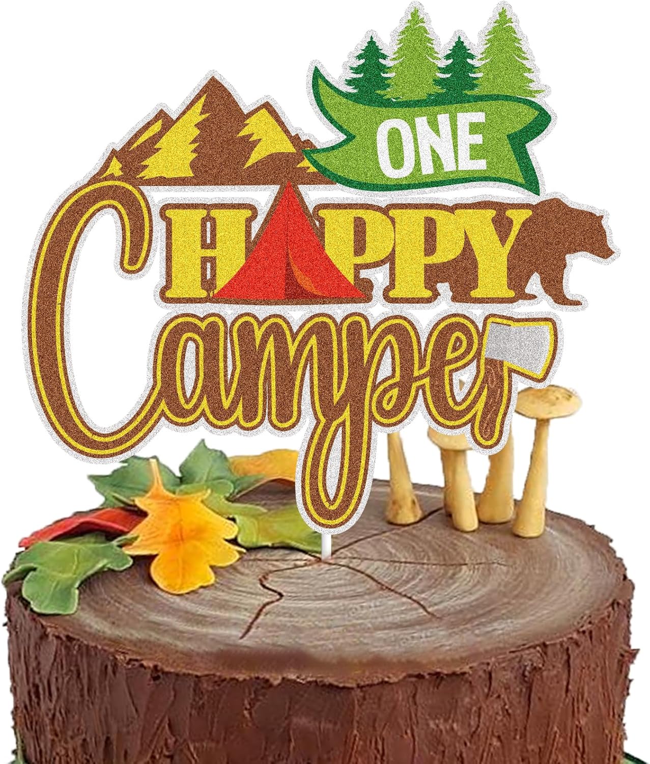 One Happy Camper Happy Birthday Cake Topper One 1 Year Old