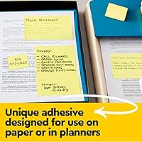 Vista 5 de Post-it Notes 3x3 in, 12 Pads, America's #1 Favorite Sticky Notes, Canary Yellow, Clean Removal, Recyclable (654)