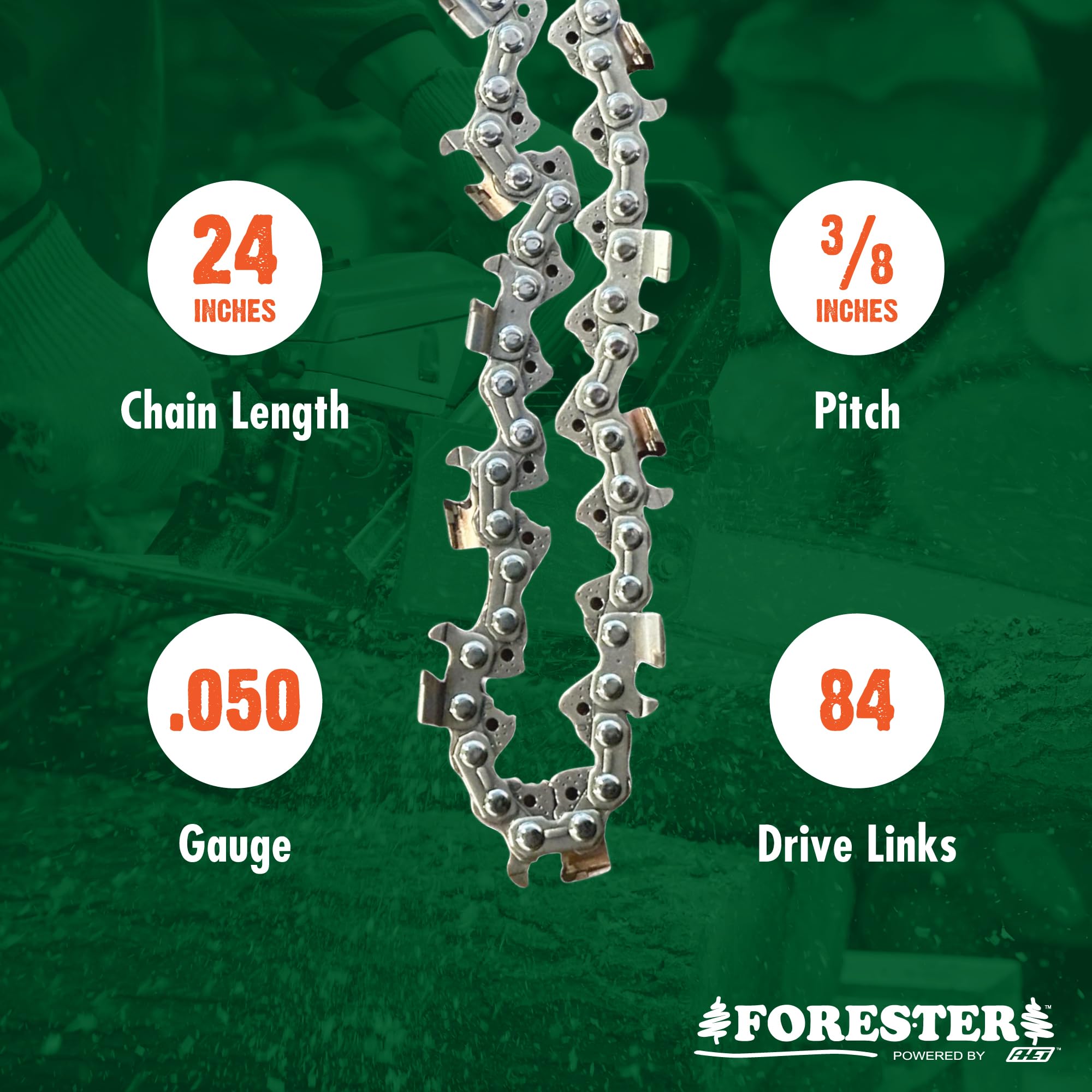 Amazon.com: FORESTER 24in Carbide Full-Chisel Chainsaw Chain Loop