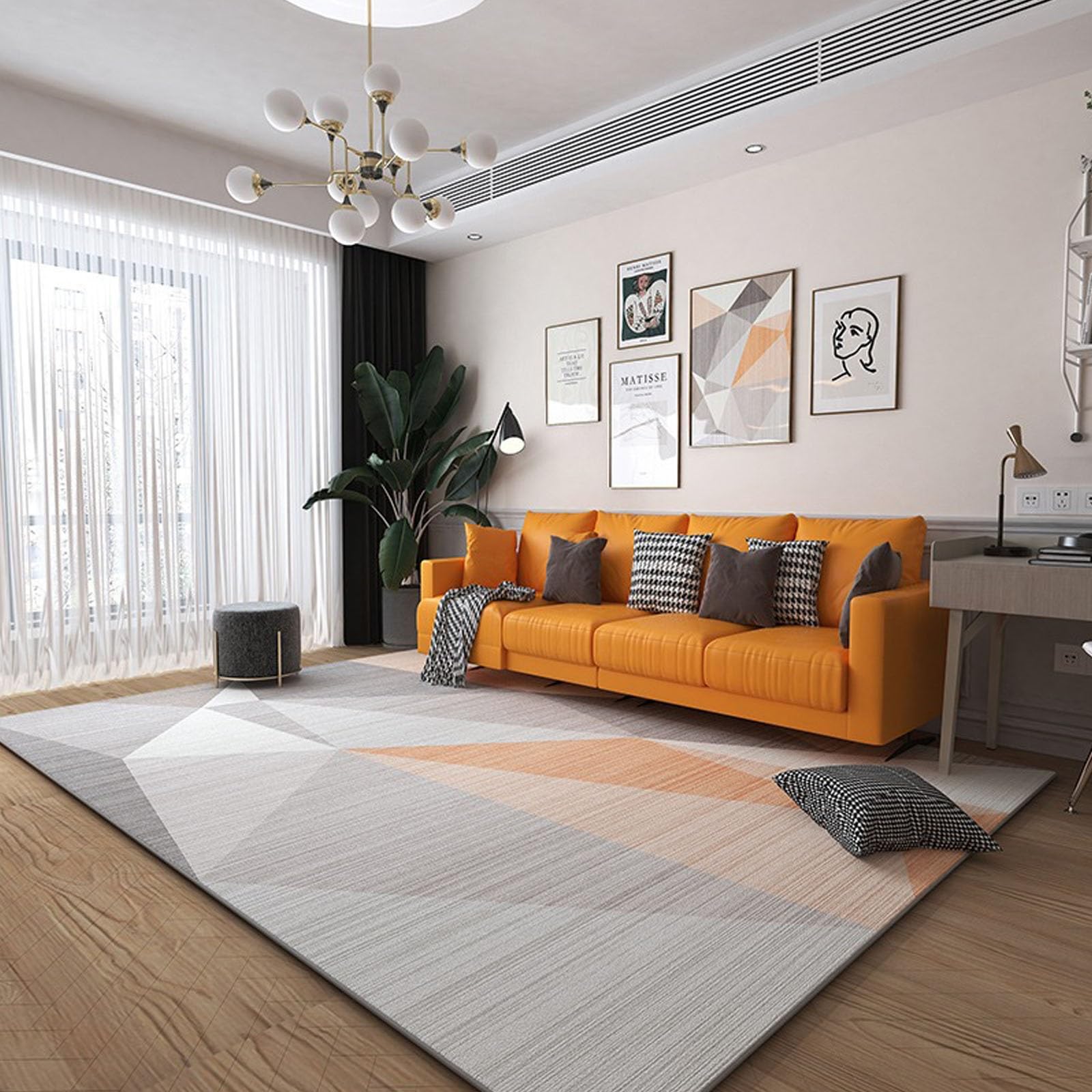 YUANWAN Area Rugs for Bedroom 150 x 250 cm Fluffy Shaggy Super Soft Non Slip Washable Non Shedding Dense Pile Shaggy Rug Modern Rugs for Bedroom Kitchen Lounge, 5