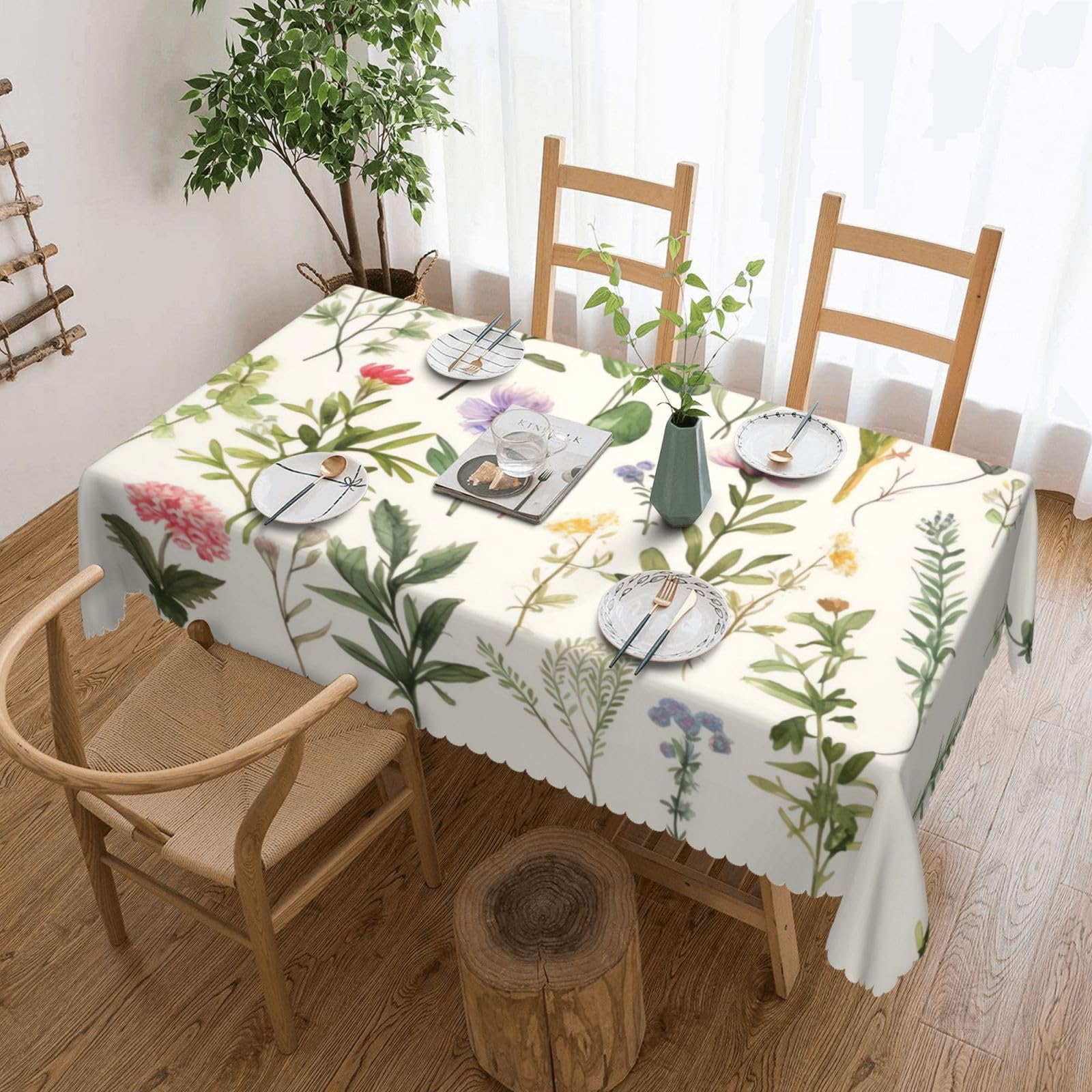 Nappe à l'aquarelle rectangulaire pour repas de famille nappe lavable de table