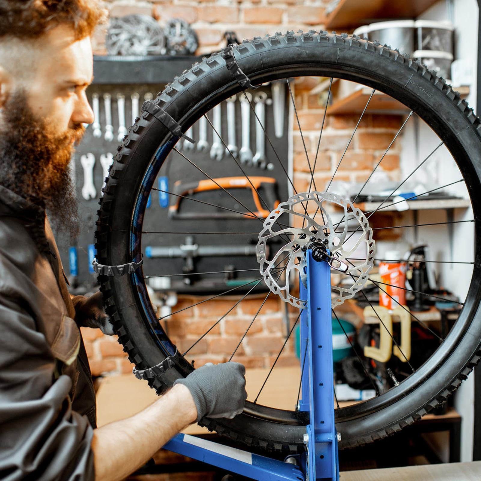 10 Stück Fahrrad-schneeketten Für Fahrräder, 50cm Motorräder Und E-scooter, Anti Rutsch Schneeketten Für Fahrräder, Sicherheitsketten,