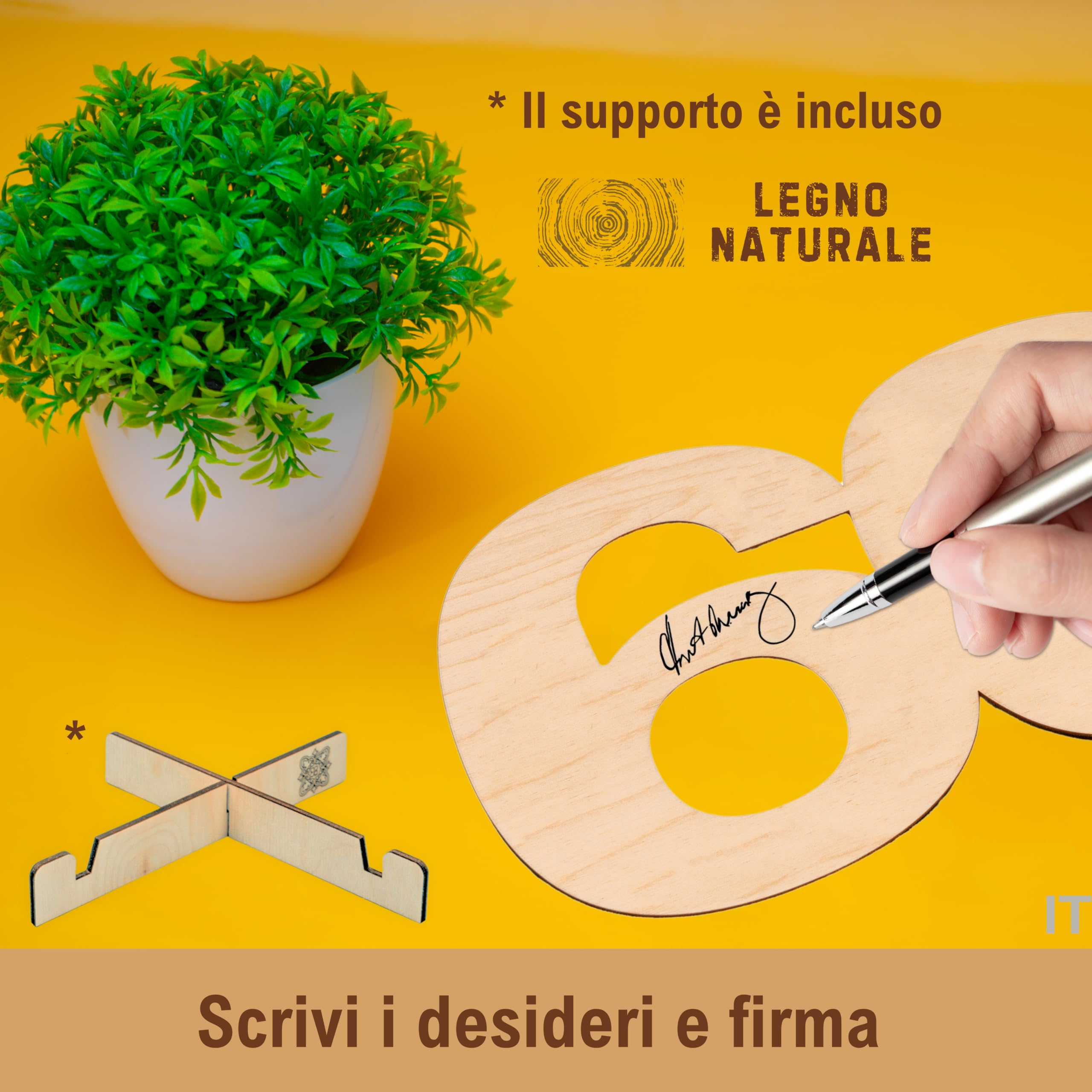 Giftota Regalo Divertente Per 60° Compleanno – Targhetta In Legno Con Biglietto E Supporto, Regalo Umoristico Per Uomo E Donna, Confezione Regalo Fai Da Te Per Soldi