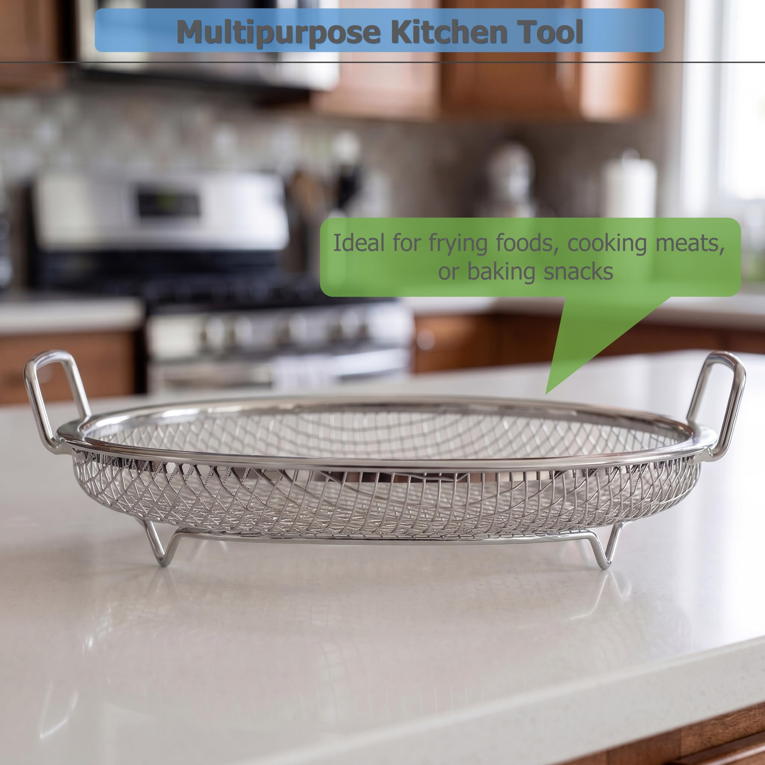 EIKS Air Fryer Rack - 2 Pack Stainless Steel -5
