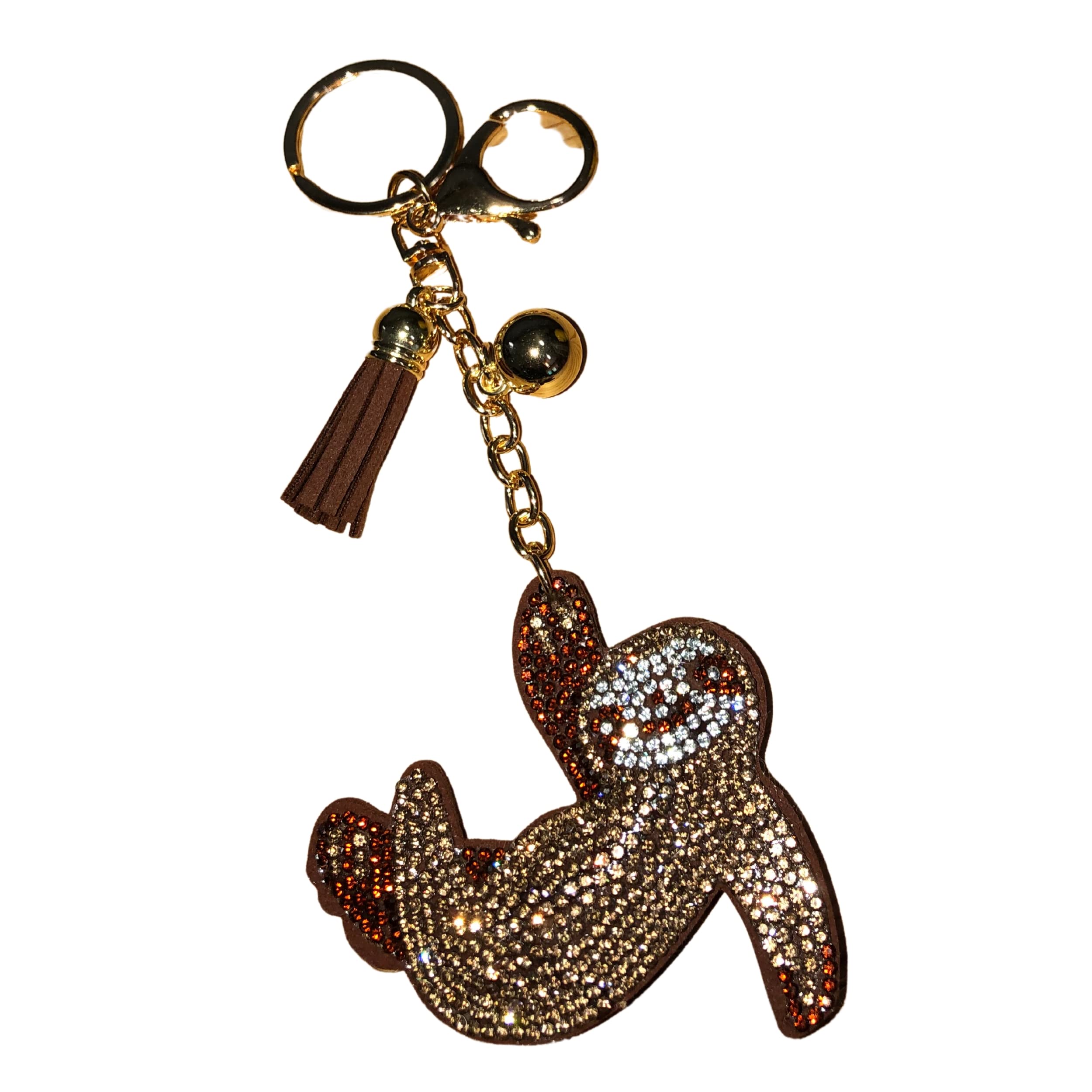 Popfizzy Women's Hanging Sloth (Gold) Rhinestone Keychains For And Girls, Bling Purse Charms, Birthday Gifts For Her, Backpack Accessory, Bag Charms, One Size