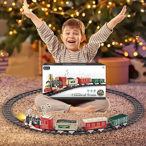 Miniatura 2 de XINGYING Juego de tren  Juguetes de tren eléctrico, tren para niños con luz y sonidos (encendidoapagado), juegos de tren clásico para niños con