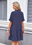 AUSELILY Womens Summer Dress Loose Babydoll Short Sleeve Sundress Casual Button Down T Shirts Dresses with Pockets 2026