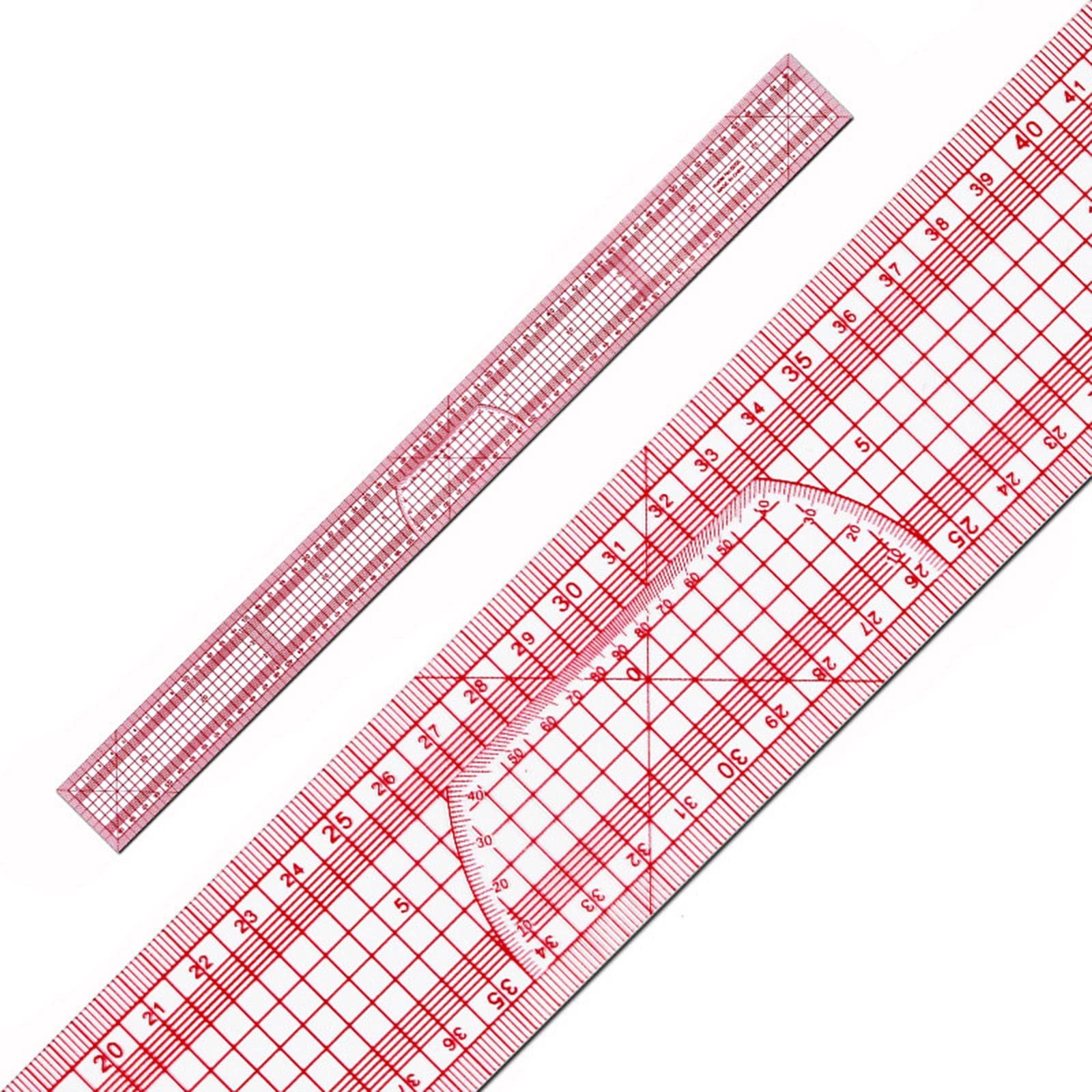 3 Piezas Reglas de Costura para Acolchado Y Patchwork con Plantillas de Corte Plástico Suave Y Portátil Doblado Libre para Y Líneas Adecuado Par, Rosa, 3 Piezas