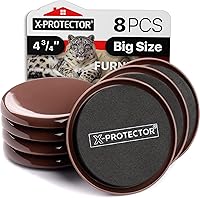 Vista 12 de X-Protector Deslizadores de Muebles para Alfombras y Juego de Herramientas Elevadoras de Muebles - 4 PIEZAS Deslizadores de 3 1/2" para Muebles