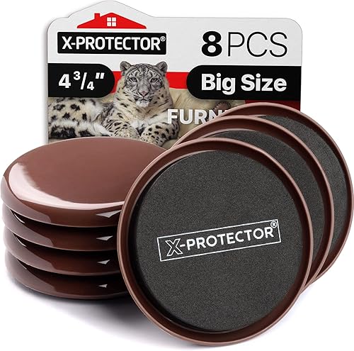 Miniatura 12 de Deslizadores de Muebles para Alfombra X-PROTECTOR - 16 PIEZAS Almohadillas Deslizantes de 2 1/2" - Deslizadores para Muebles. ¡Mueve Tus Muebles