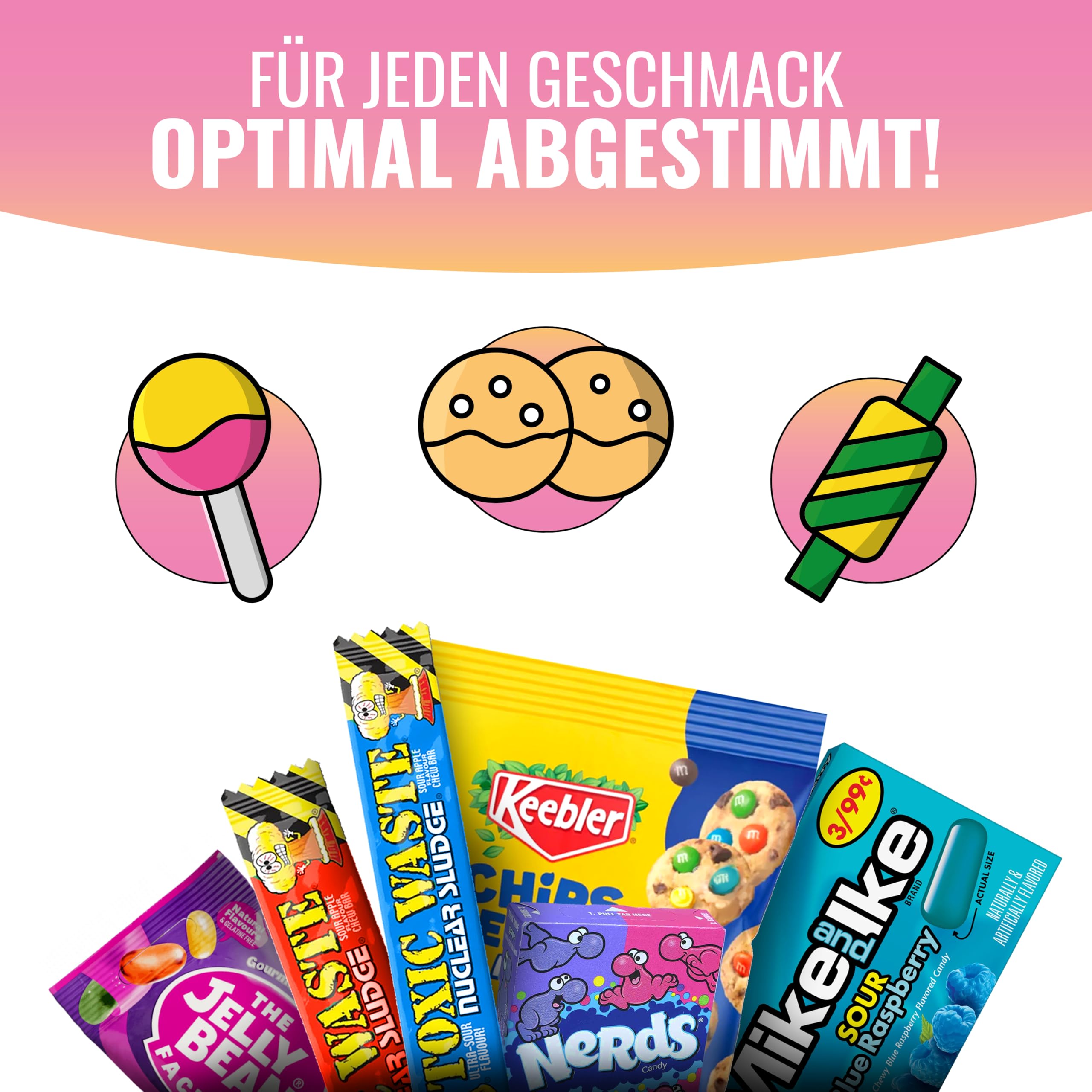 Naschmaschine | SweetsPott USA Edition einzigartige Süßigkeiten Mischung | XXL (Partybox) mit amerikanischen Süßigkeiten als ideale Geschenkidee