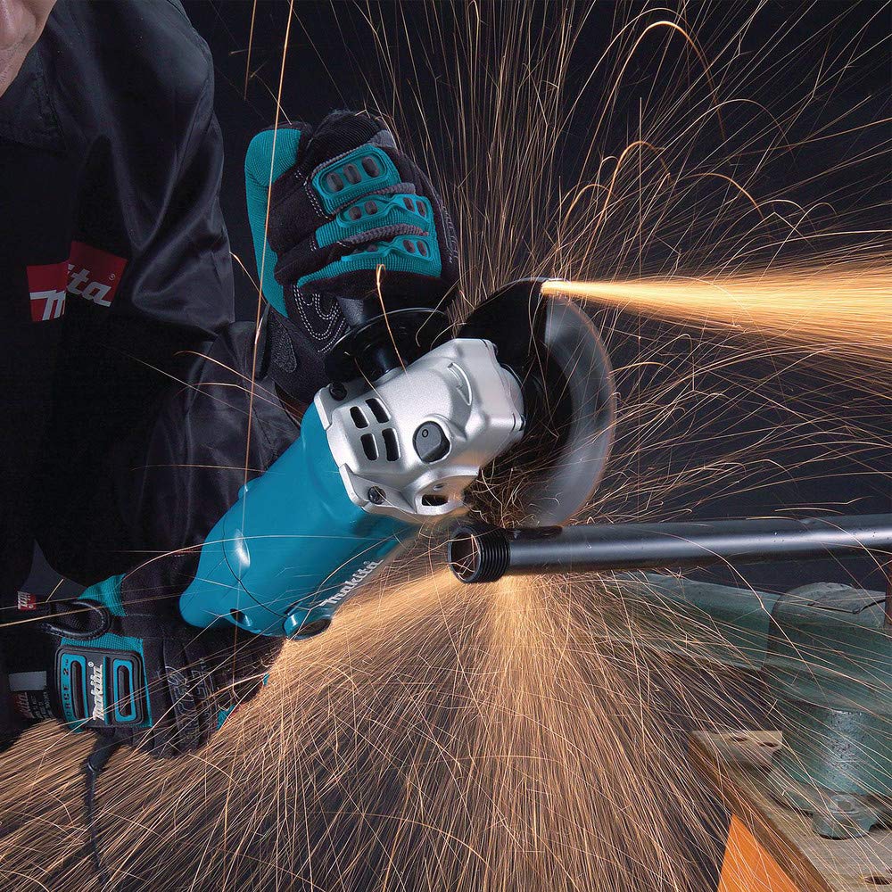 Makita GA5020 - Amoladora angular SJS de 5 pulgadas, con interruptor CA/CC, color azul