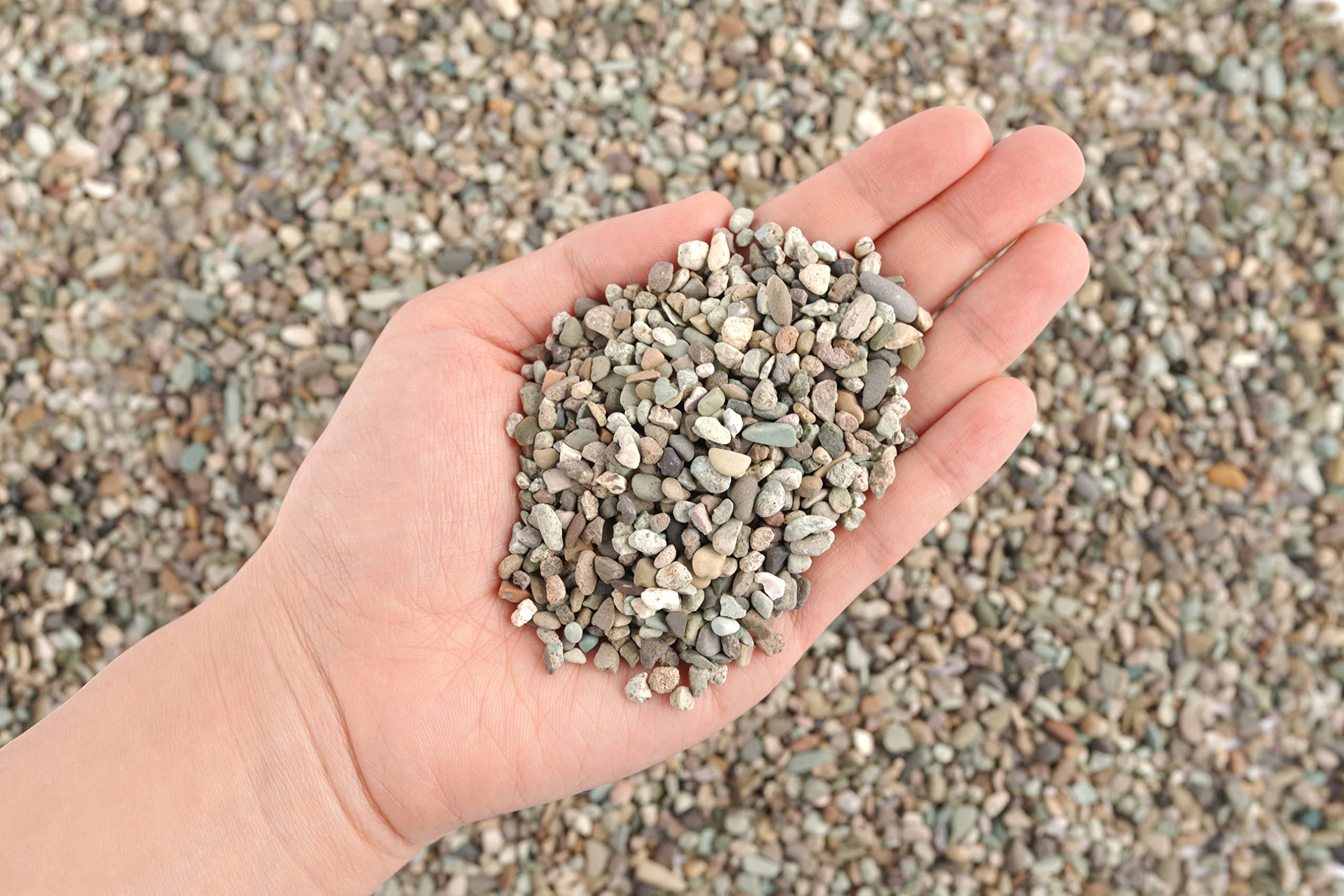 LANDEN Thoreau Sable d'aquarium pour paysage d'aquarium, gravier cosmétique naturel, sable décoratif pour aquarium, 2L (3,2 kg), 2-3 mm