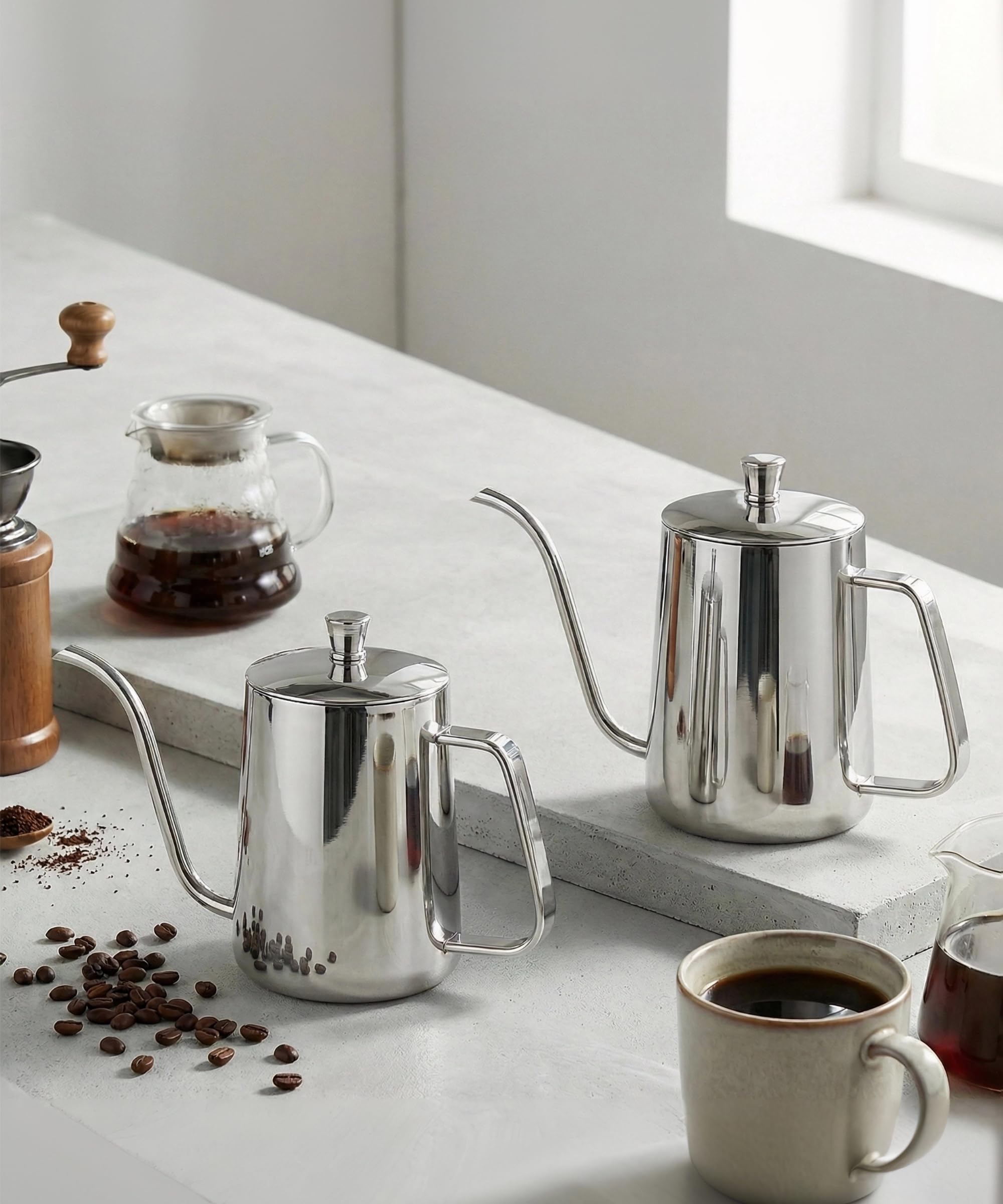 Amazon | CHFNJJ ステンレス コーヒーポット グースネック 細口