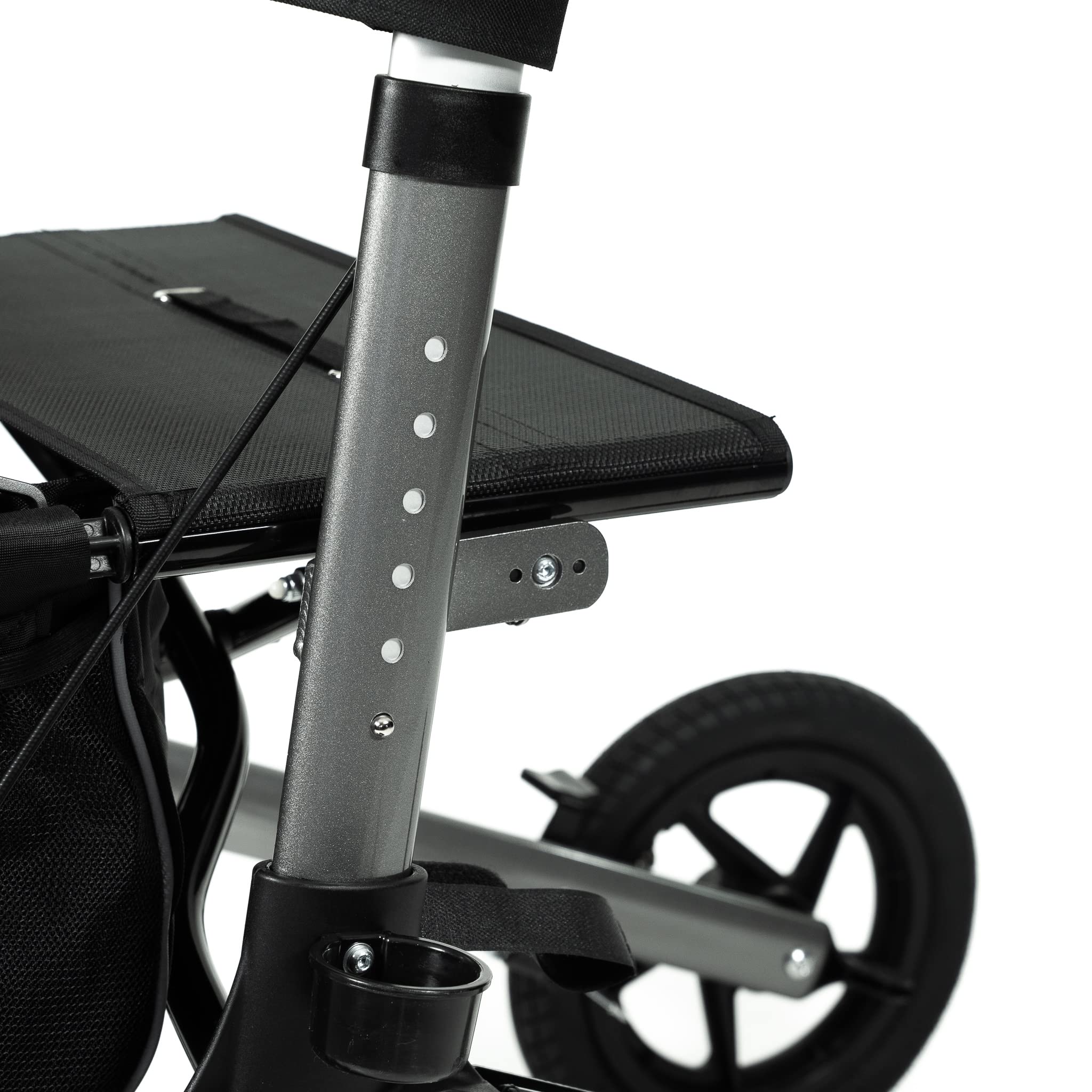 Outdoor Rollator Falcon - mit großen Luftreifen, Geländegängig und Klappbar (Anthrazit)