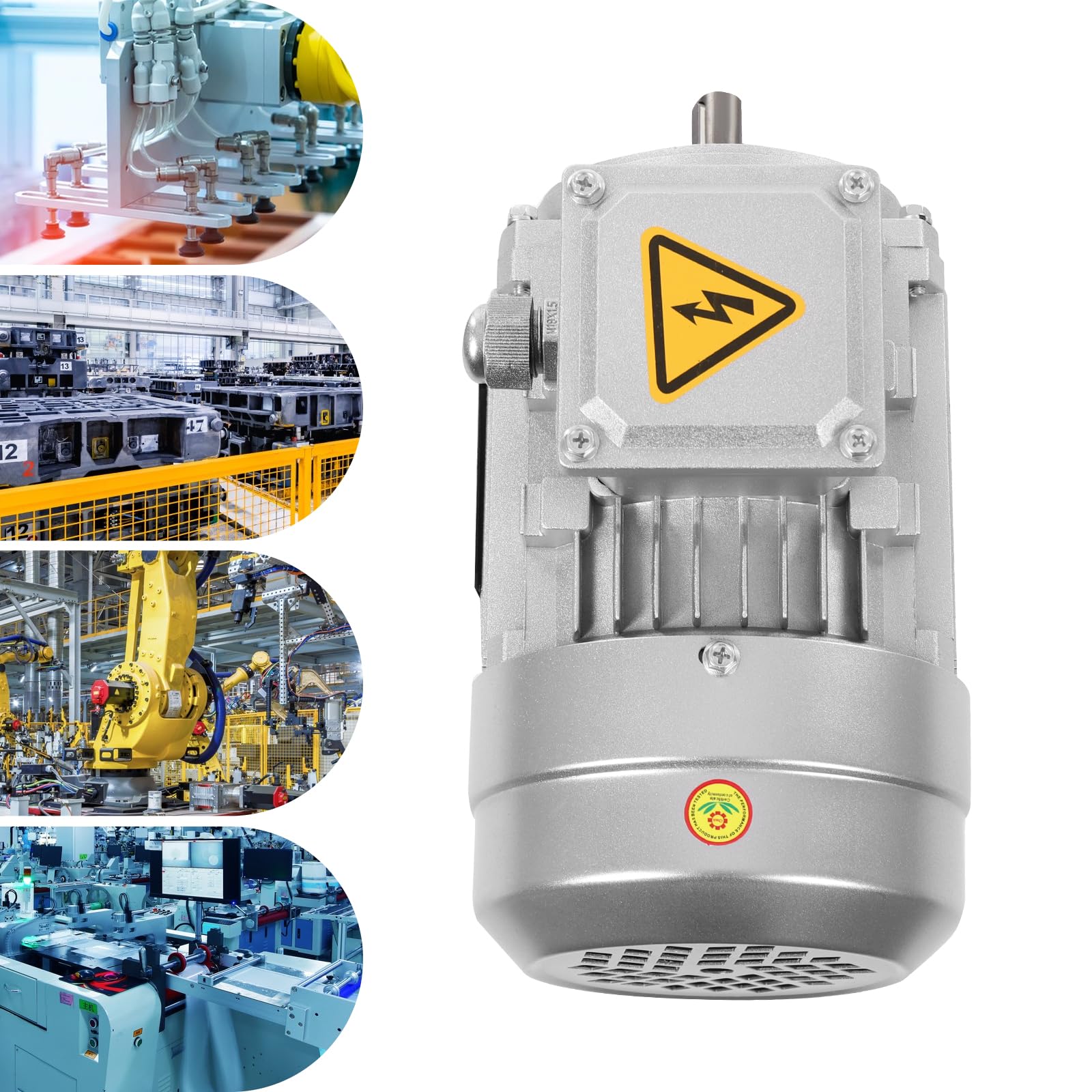 Motor eléctrico trifásico de 550 W, motor asíncrono, motor eléctrico trifásico de 1395 rpm, motor eléctrico trifásico con bobina de cobre puro, motor industrial S1 para máquinas y equipos