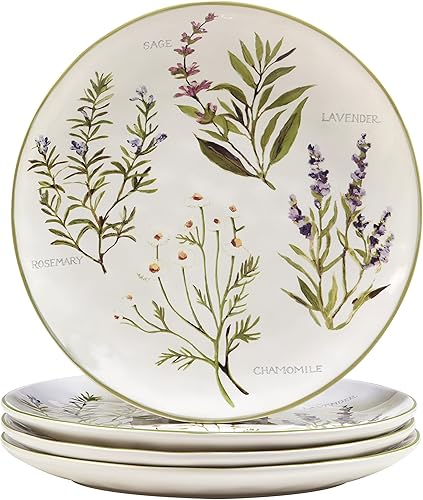 Miniatura 2 de Certified International Fresh Herbs - Juego de 4 platos de vajilla de 11 pulgadas