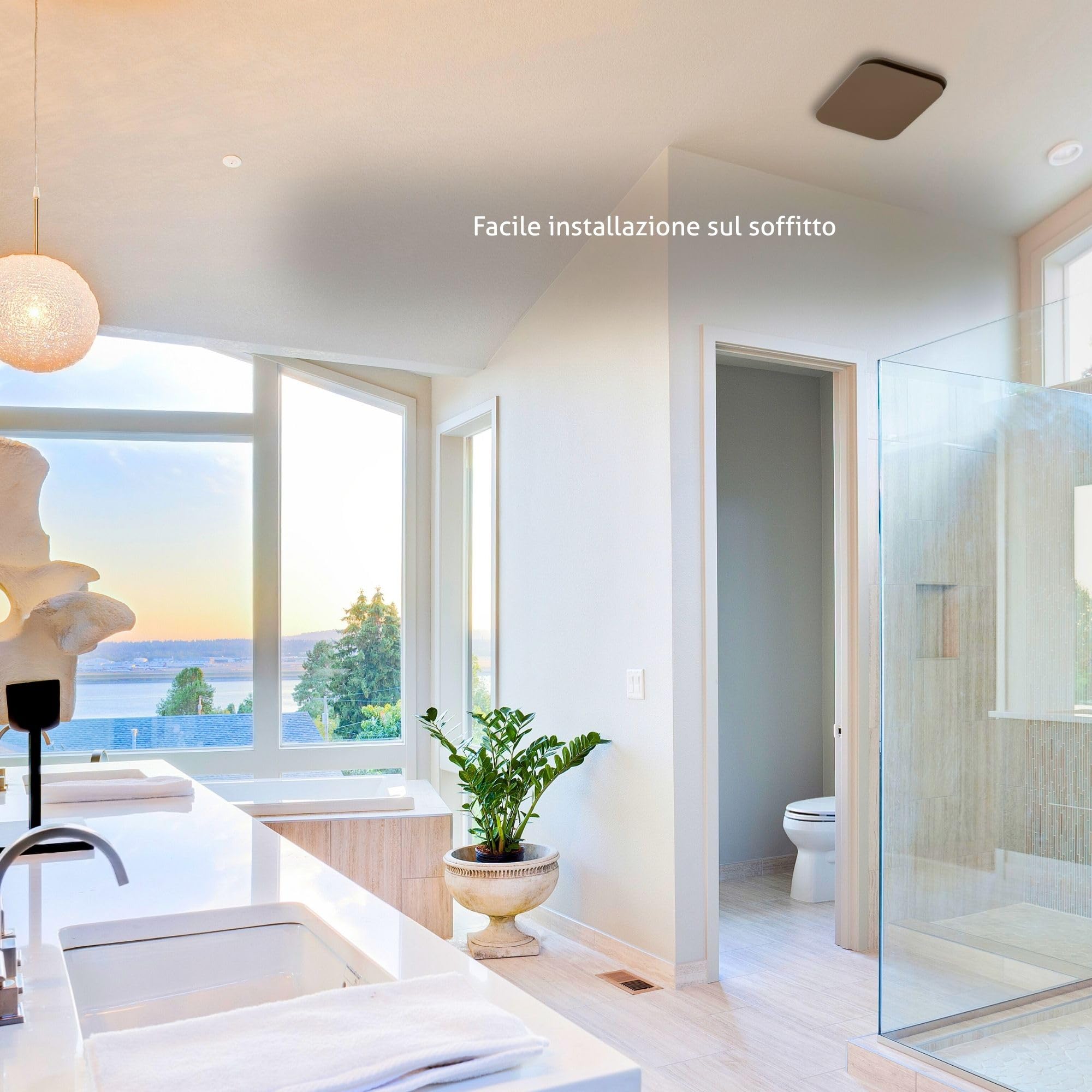 Turbionaire Trend 100 SDCC Aspiratore Bagno 100 mm, Parete/Soffitto, Dark Coffee Cream Opaco, Aspirazione perimetrale, Valvola di Non Ritorno, Installazione flessibile, Garanzia 3 Anni