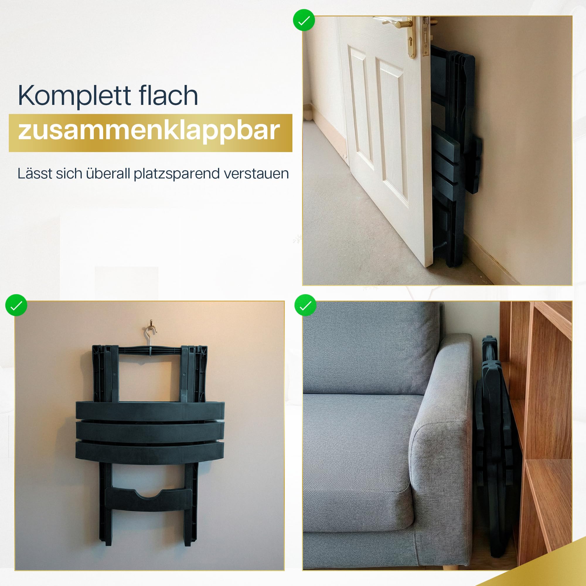 Klapptisch Klein Outdoor Für Kleine Räume, Leicht, Praktisch Und Einfach Zu Verstauen. Ideal Für Balkone, Terrassen Und Ausflüge. Als Balkon Tisch Klein Klappbar Tragbar Und Funktional.