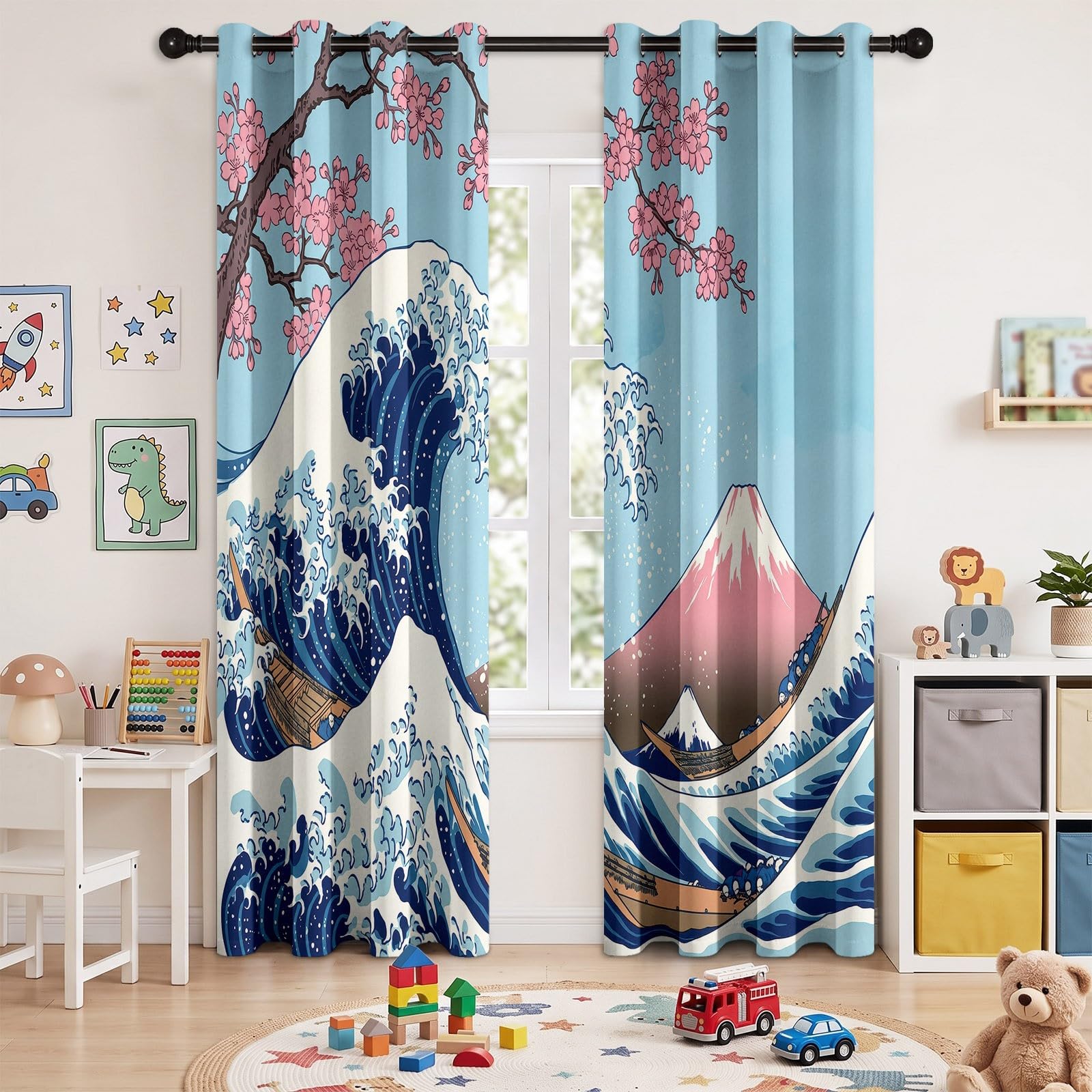 Générique 140 l x 180H cm Azjatycka zasłona zaciemniająca z oczkami