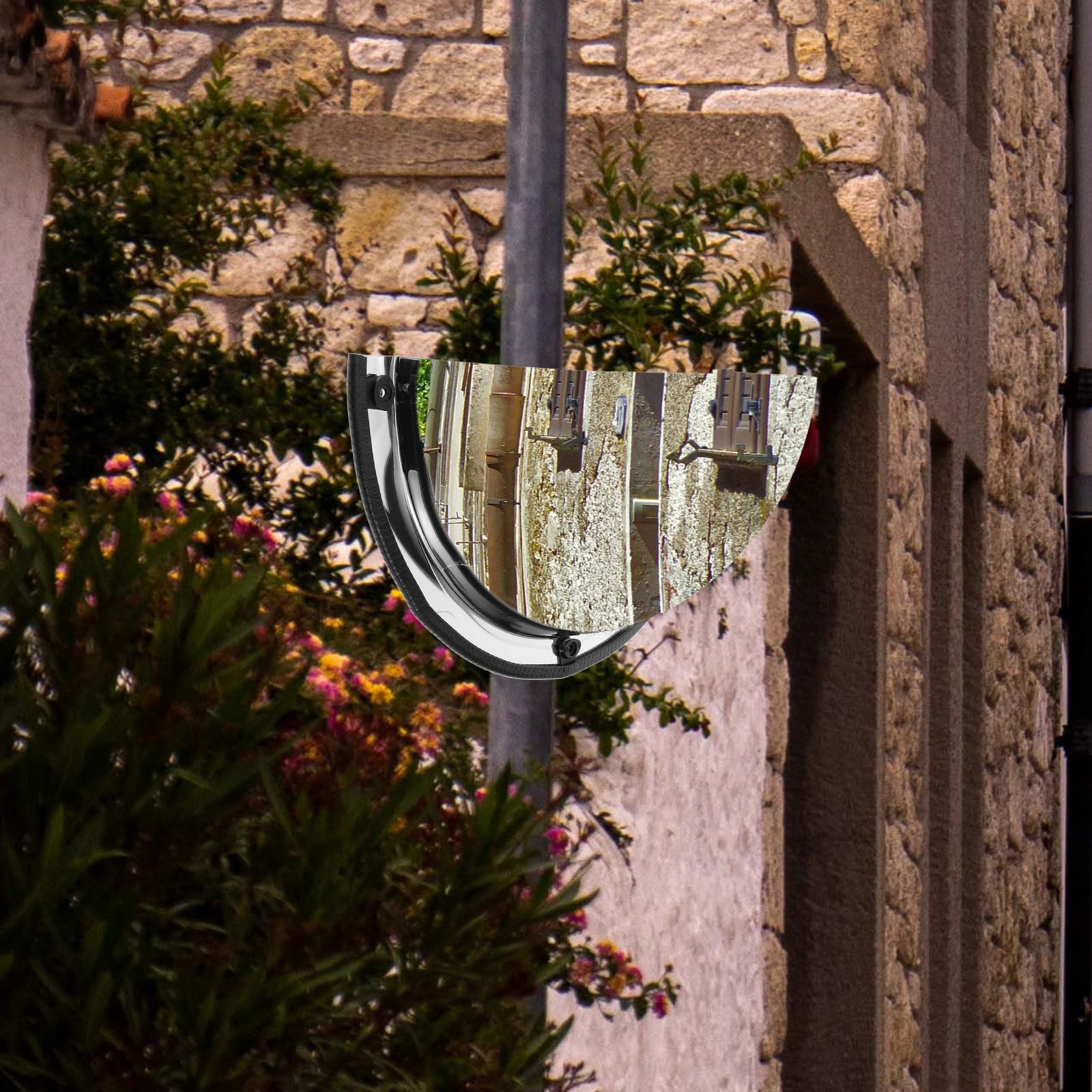 Homoyoyo Specchio Convesso di Sicurezza da Parete 40 CM Ampio Angolo di Visione per Traffico Esterno e Garage Esterni