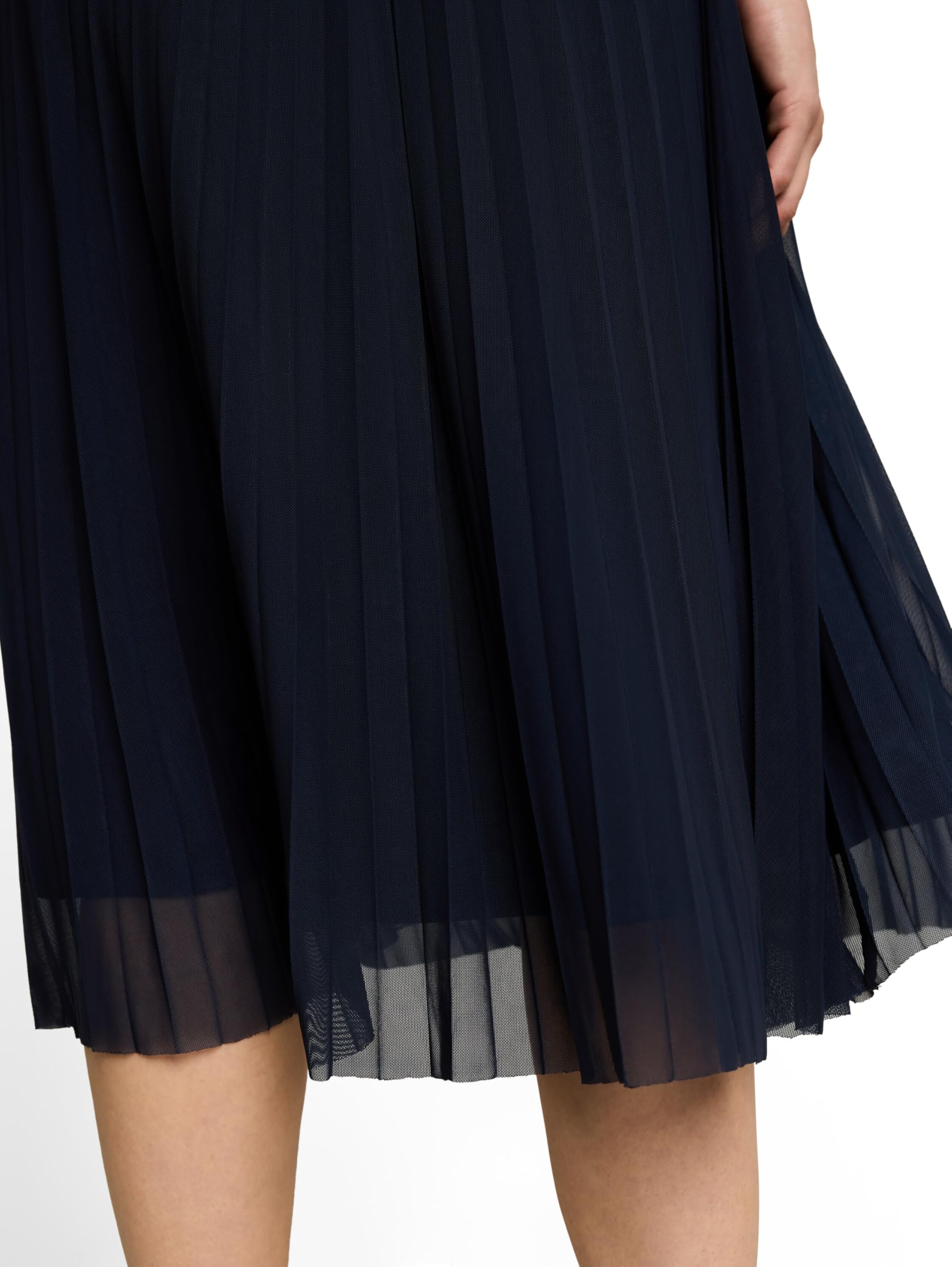 Tom Tailor Damen 1051276 High Waist Plissee Midi-Rock (1er Pack)