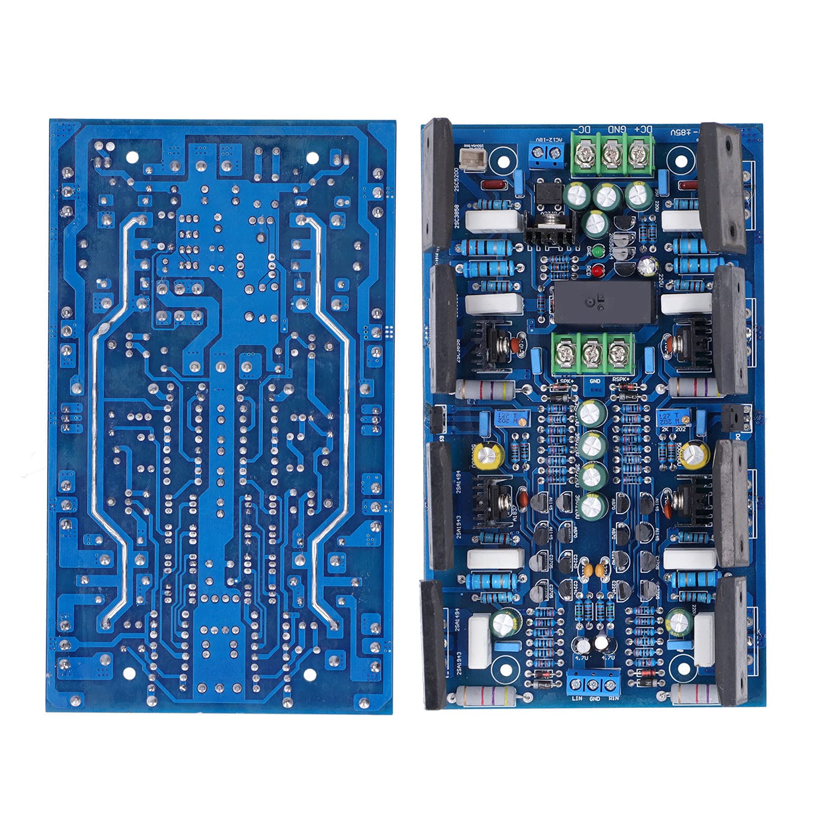 Płytka Wzmacniacza Mocy PCB 2-kanałowa Płyta Wzmacniacza 300 W Plus 300 W z Rezystorami o Wysokiej Dokładności Importowane Kondensatory Elektrolityczne do Naprawy Sprzętu Audio Projekty