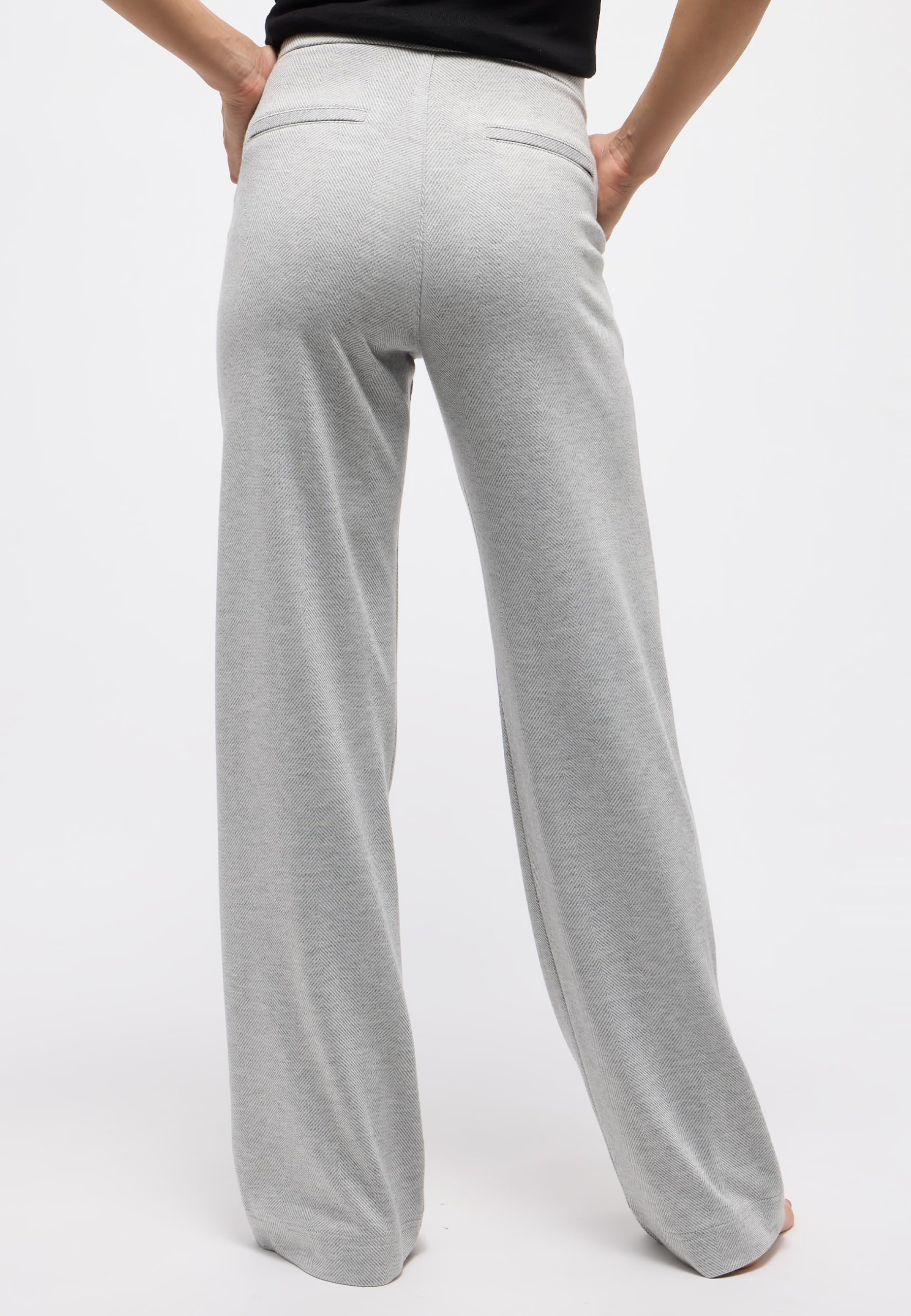 ANGELS Pantalón de pana Liz de tejido jacquard, Pantalones Anchos, gris, 38