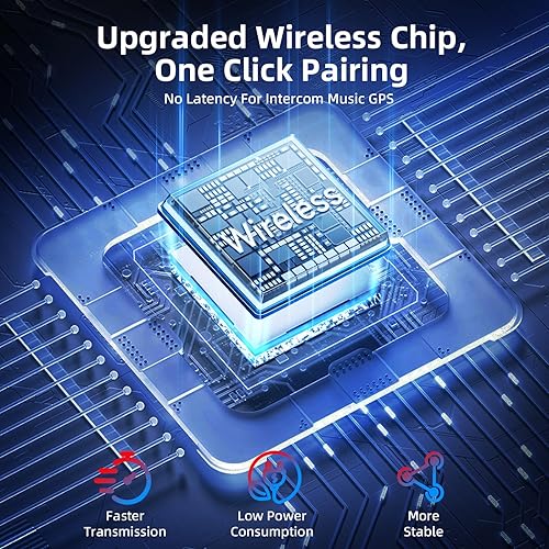 Miniatura 39 de Moman Intercomunicador para motocicleta, H2S 【Actualización H2PRO】 Altavoz de casco de motocicleta de 2 vías 1000M Auriculares de comunicación