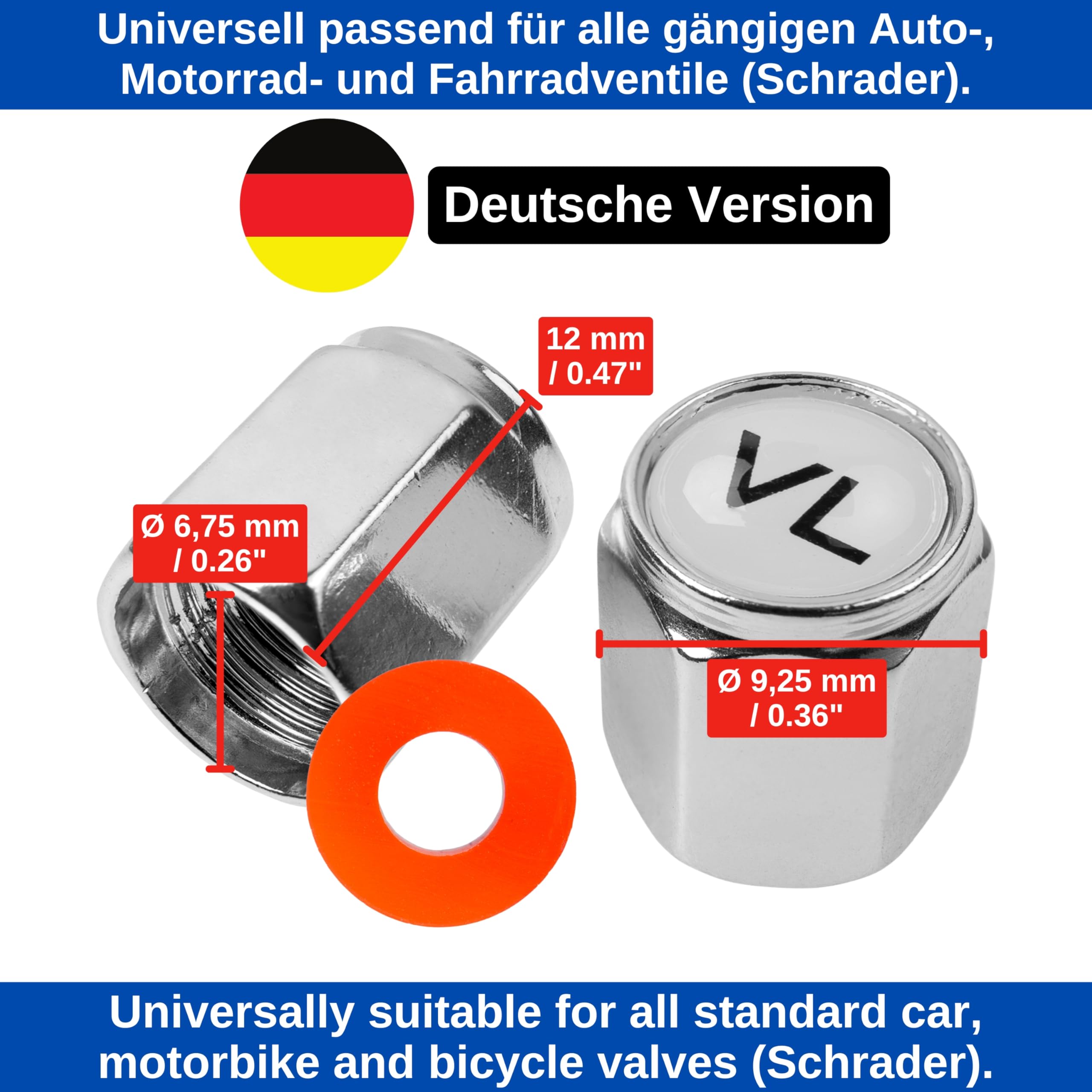 8x Reifenmarkierer-Ventilkappen – Bunte Markierung Für Reifenwechsel & Ordnung