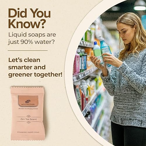 Miniatura 4 de Tabletas de jabón de manos espumosas de repuesto Zen Tea Scent
