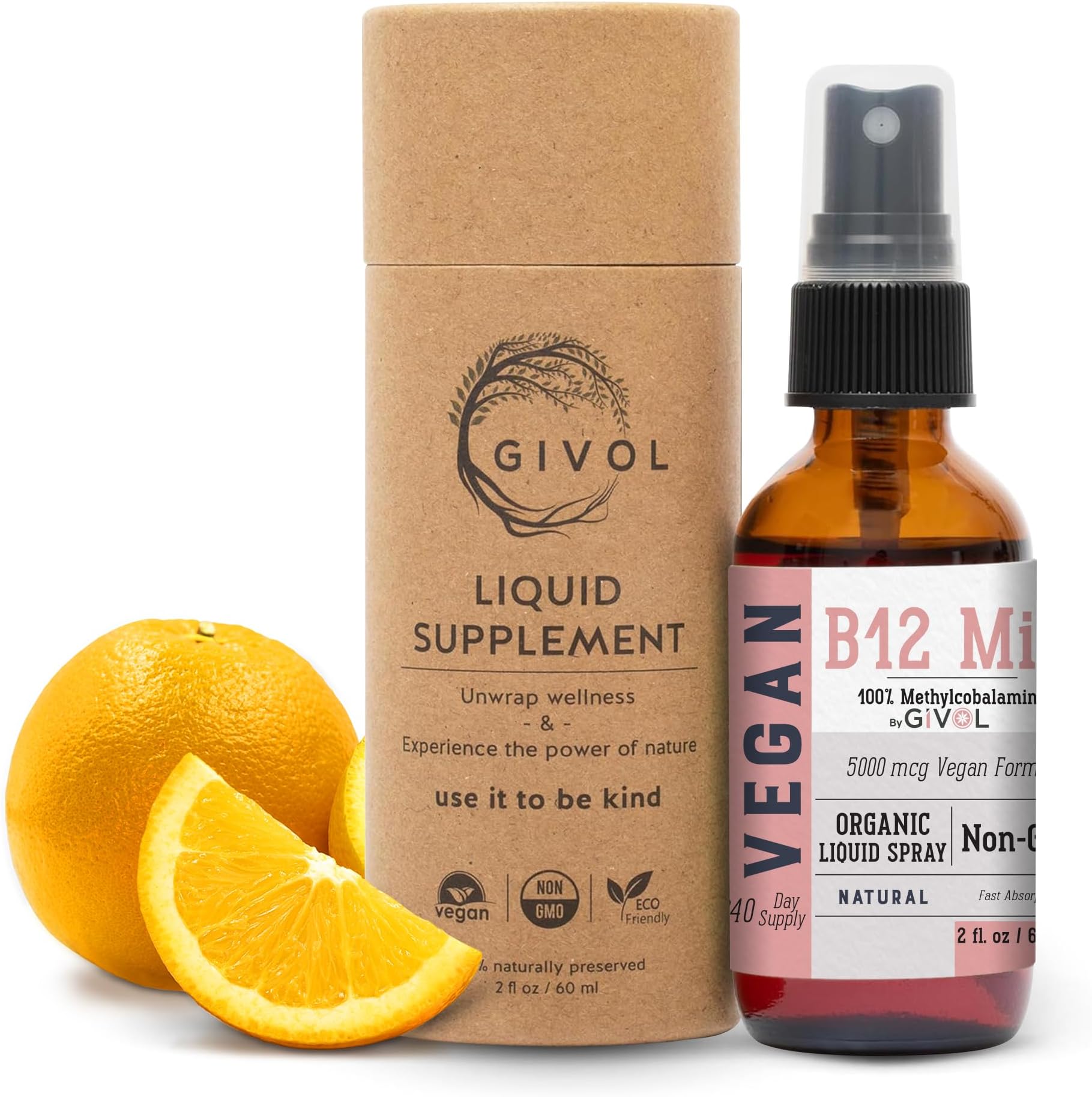 LOGIC REMEDY Vegan Vitamin B12 Liquid Mist -240 x 5,000 mcg, Best Way to Instantly Boost Energy Levels and Speed Up Metabolism - Made and Bottled in The USA, 2 Fluid Ounces-240 Day Supply