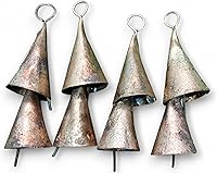 Vista 2 de Mango Gifts Campanas de cono vintage de hierro rústico, campanas para campanas de viento, campanas pequeñas para manualidades, mini campanas