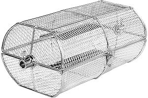 Rotisserie Grill Basket - Stainless Steel Wing Cooking Accessory