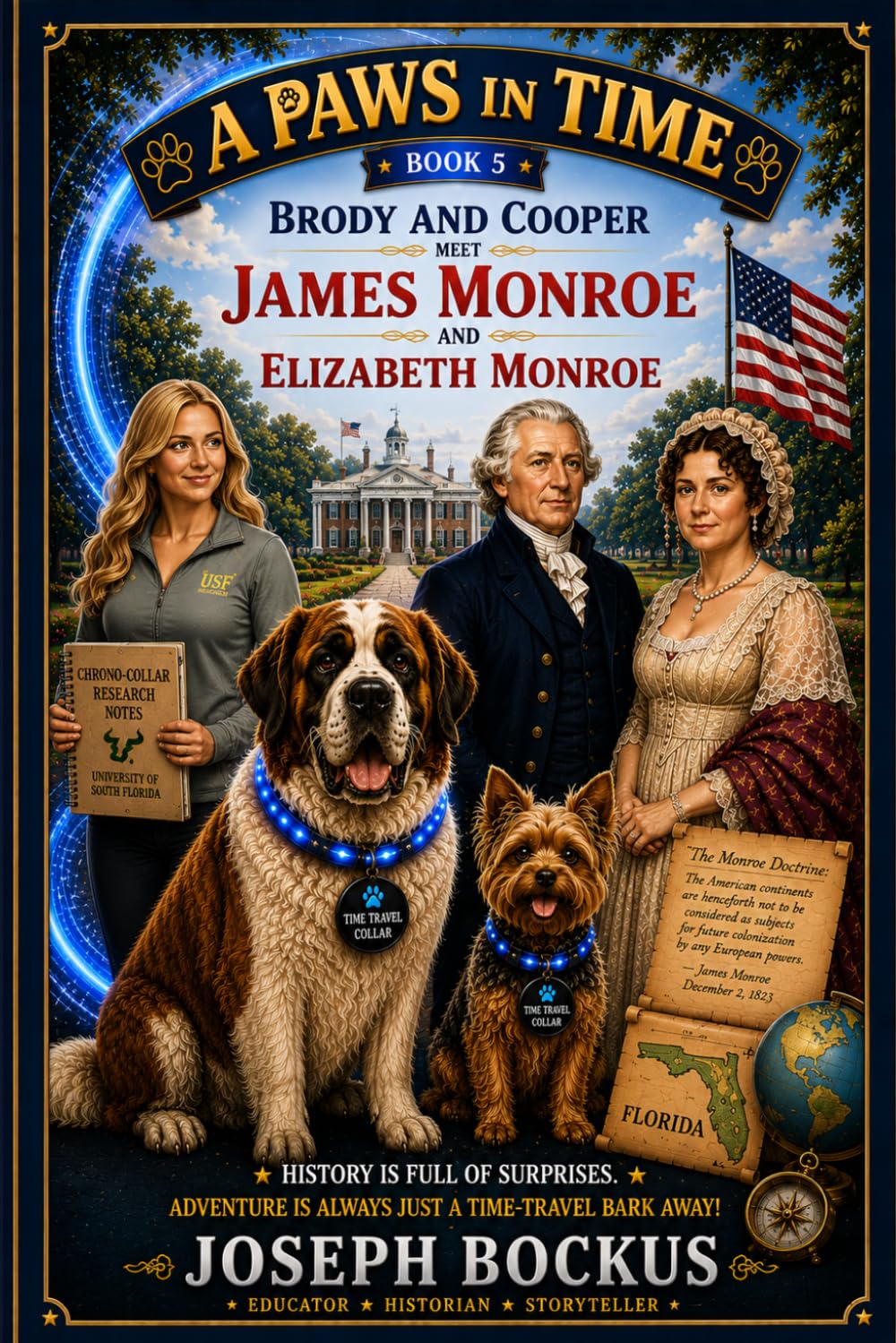 A Paws In Time: Brody and Cooper Meet James Monroe (A Paws in Time: Brody and Cooper Meet The Presidents)