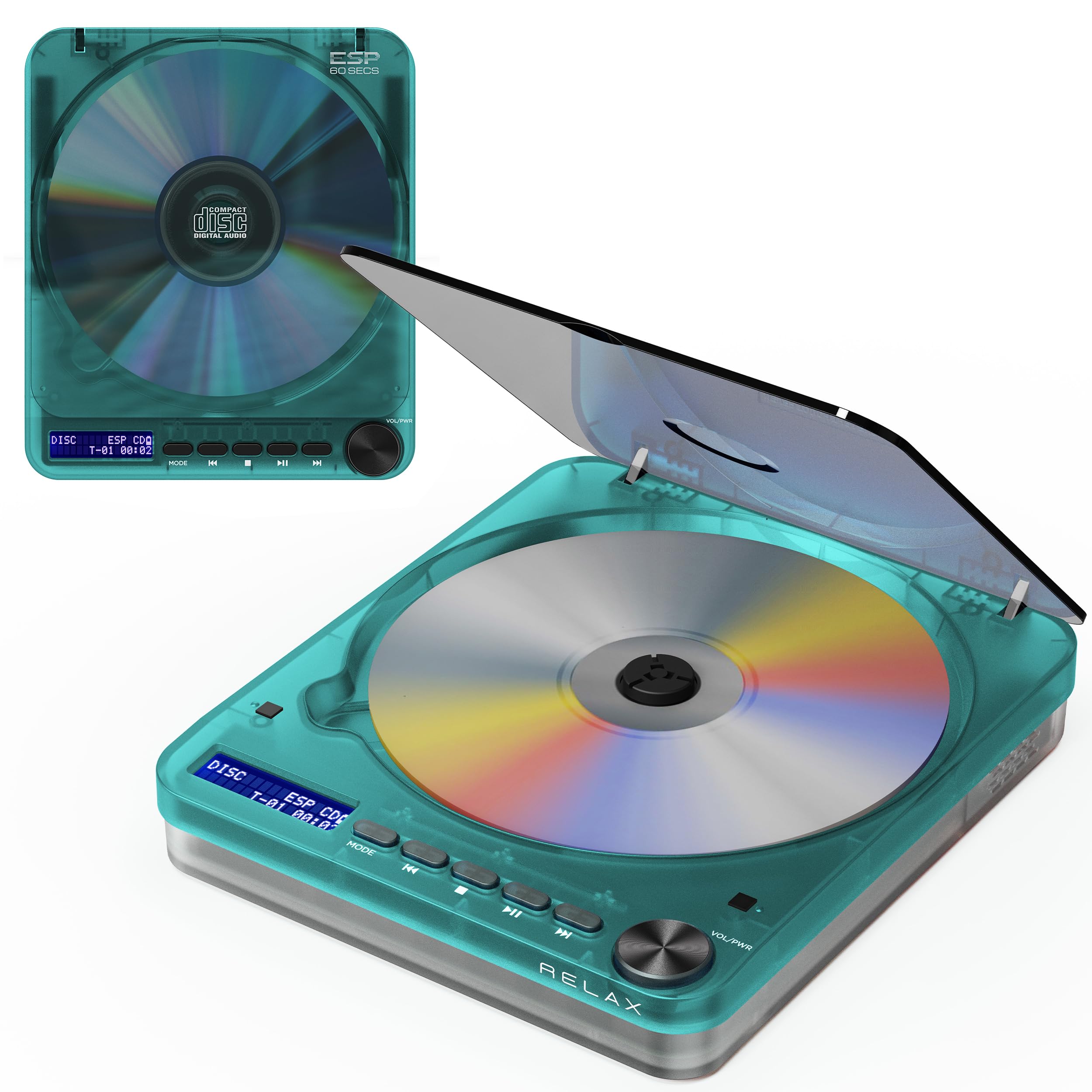 RELAX ピクセルチューンズ レトロ CDプレーヤー 壁掛け レトロフューチャーなBluetooth対応CDプレーヤー「RELAX PIXEL TUNES