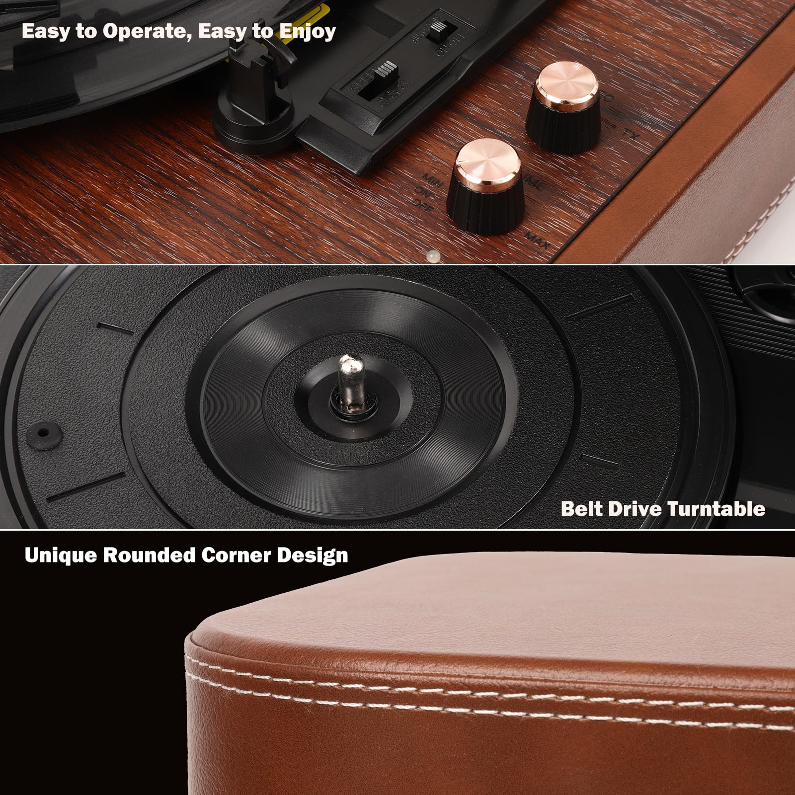 USITREND Platine Vinyle, Tourne-disque Avec Haut-parleur, Platine