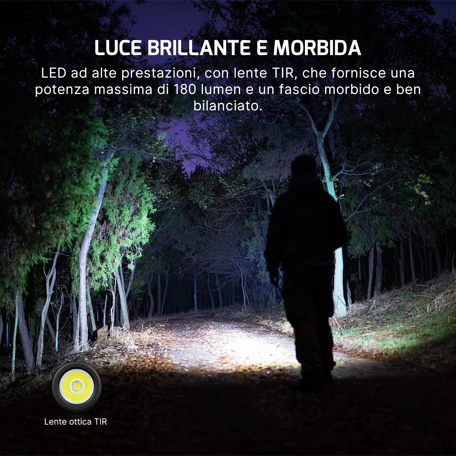 OLIGHT I1R II Pro EOS Mini Torcia 180 Lumen Portachiavi Luce USB Ricaricabile Luminosa, IPX8 Impermeabile 2M Protezione Anticaduta Piccola Flashlight per Campeggio All'aperto e Riparazioni